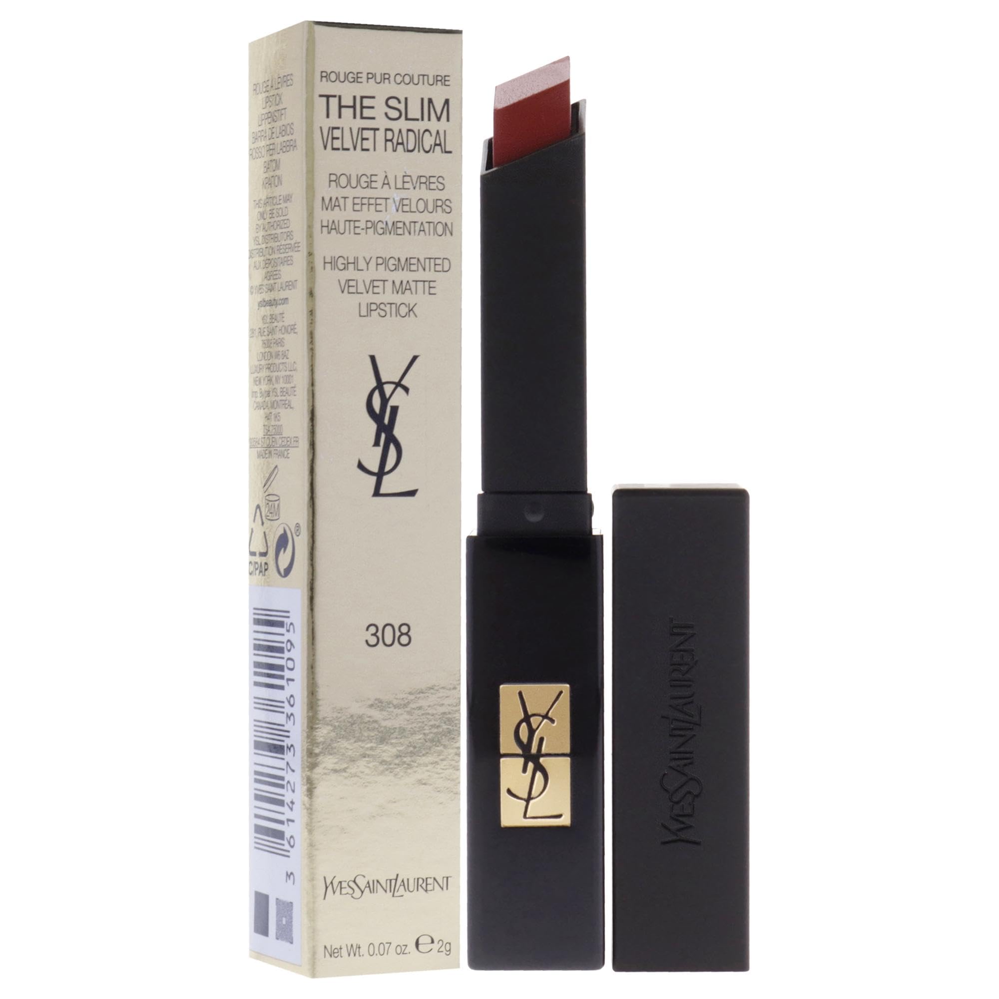 Foto 4 pulgar | Lápiz Labial Yves Saint Laurent The Slim Velvet Radical 308 - Venta Internacional.