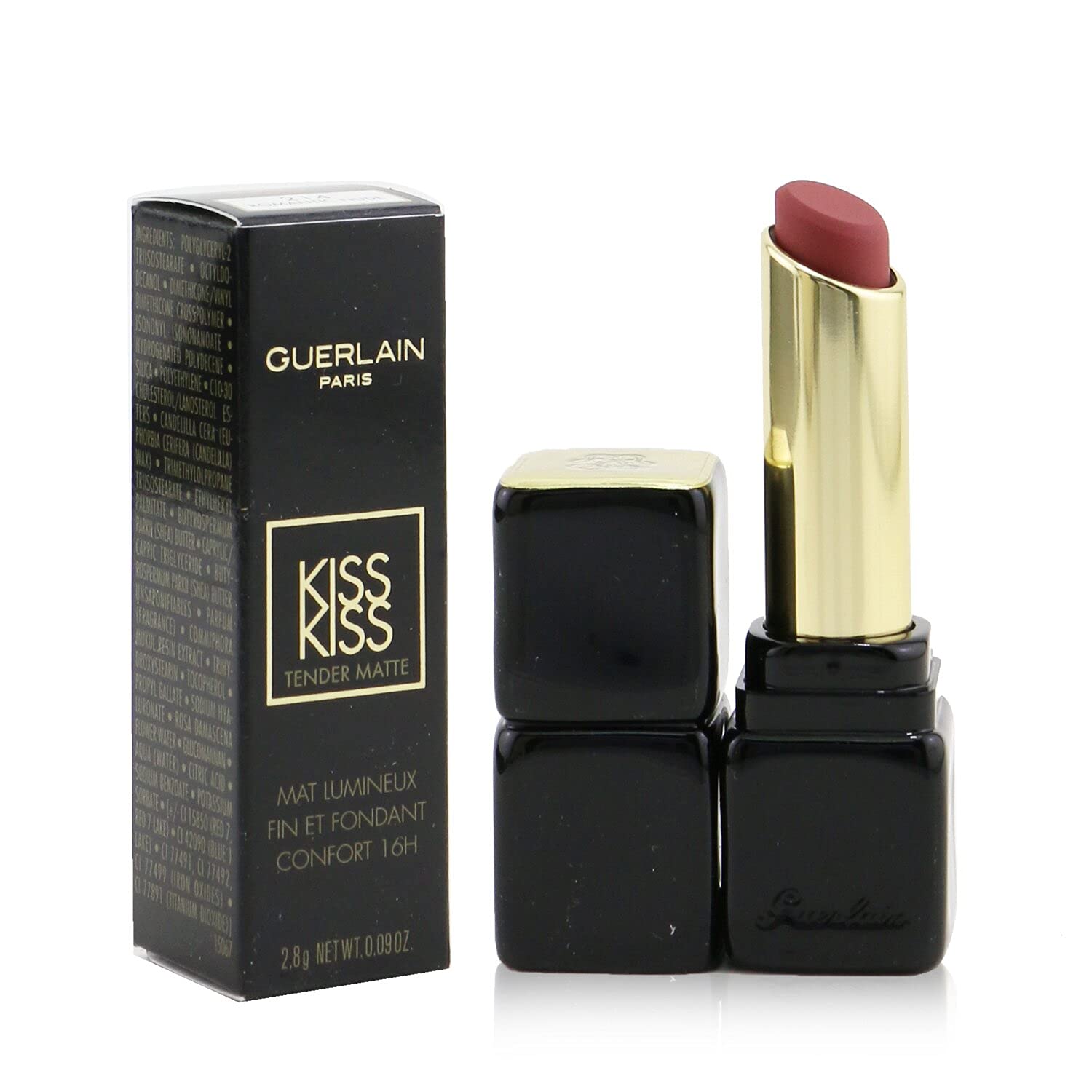 Foto 3 pulgar | Lápiz Labial Guerlain Kisskiss Tender Matte #214 Romantic Nude 2,8 G - Venta Internacional.