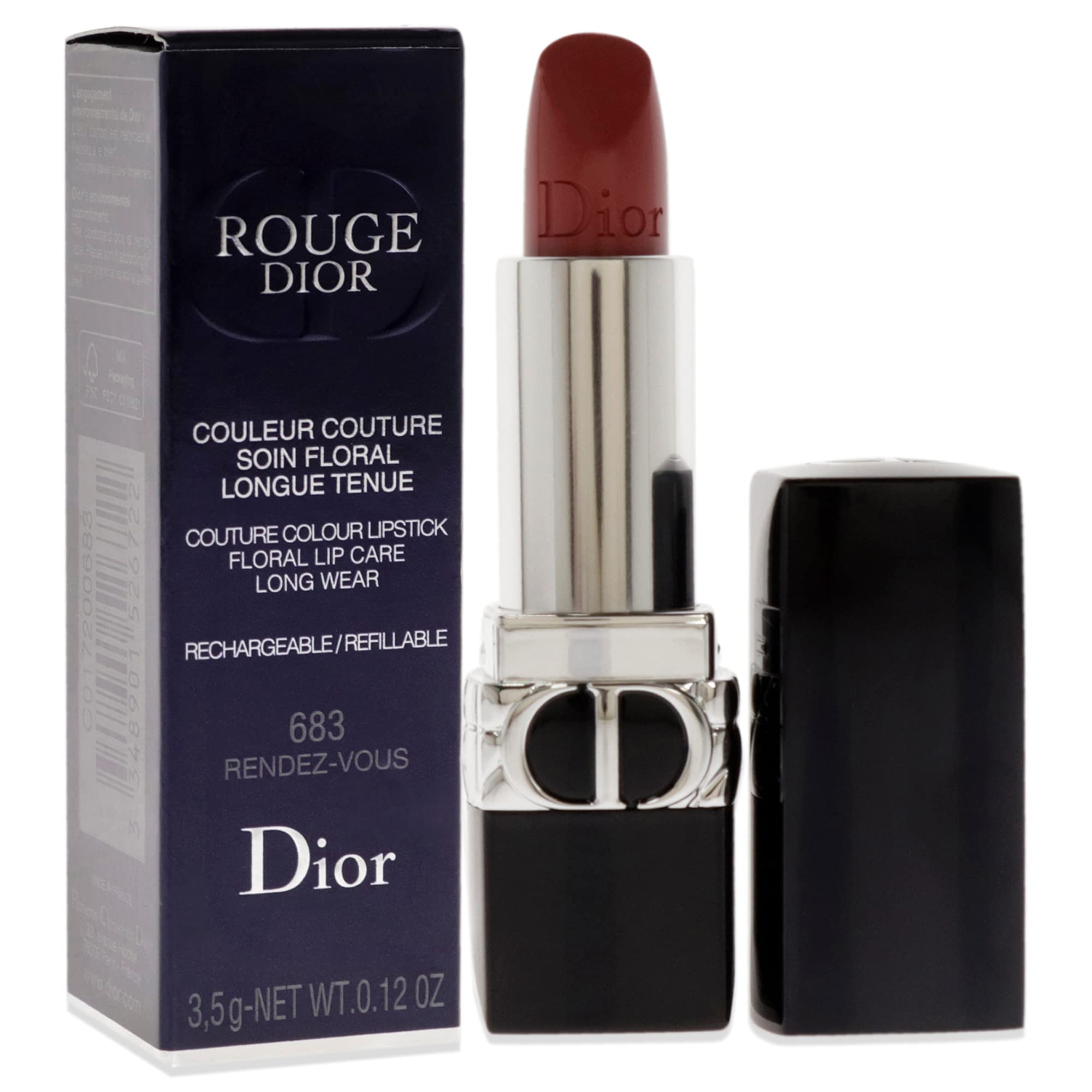 Foto 4 pulgar | Barra De Labios Christian Dior Rouge Dior Couture Satin 683 Rendez-vous - Venta Internacional.