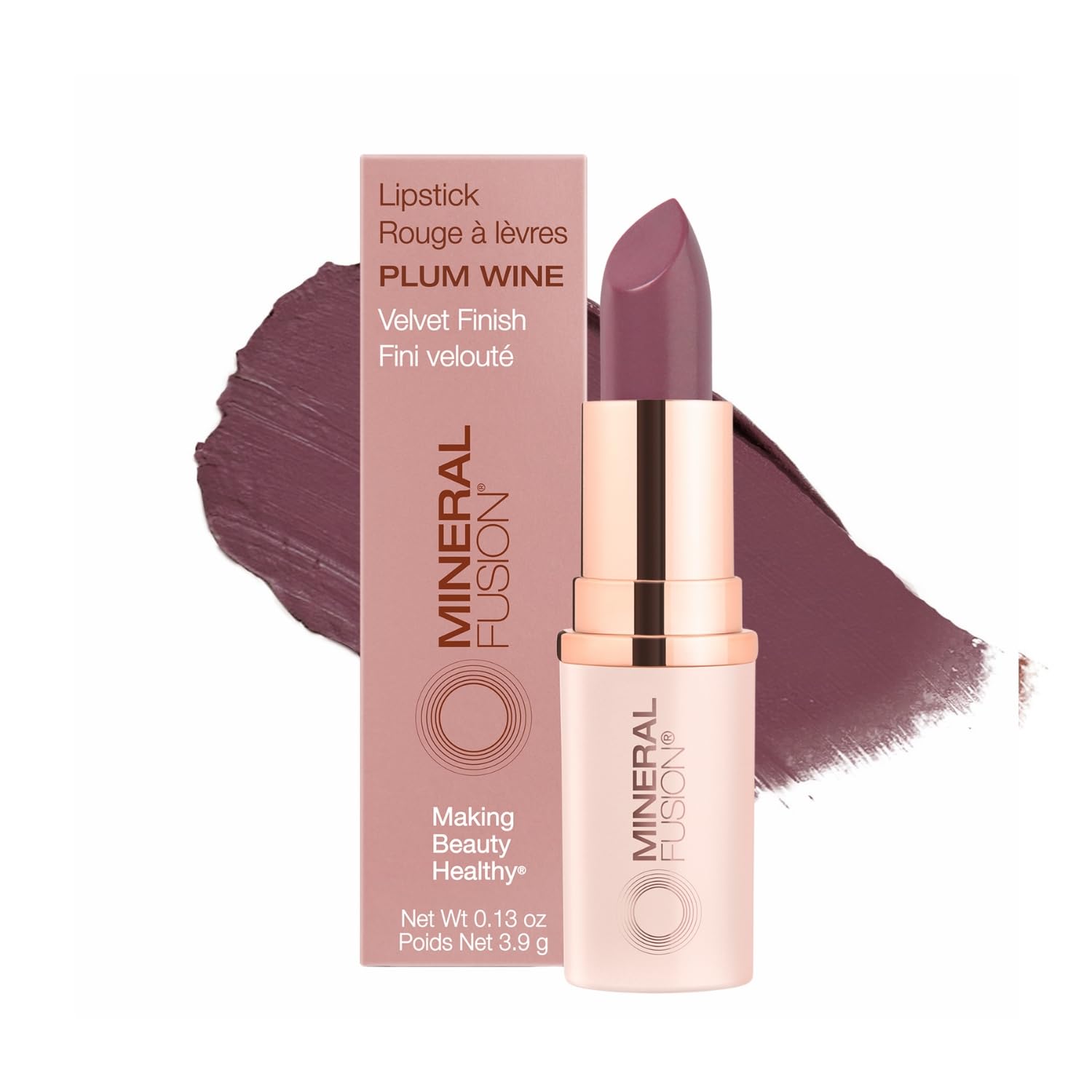 Lápiz Labial Mineral Fusion Vivid Plum Wine, Aceite De Aguacate Vegano - Venta Internacional.