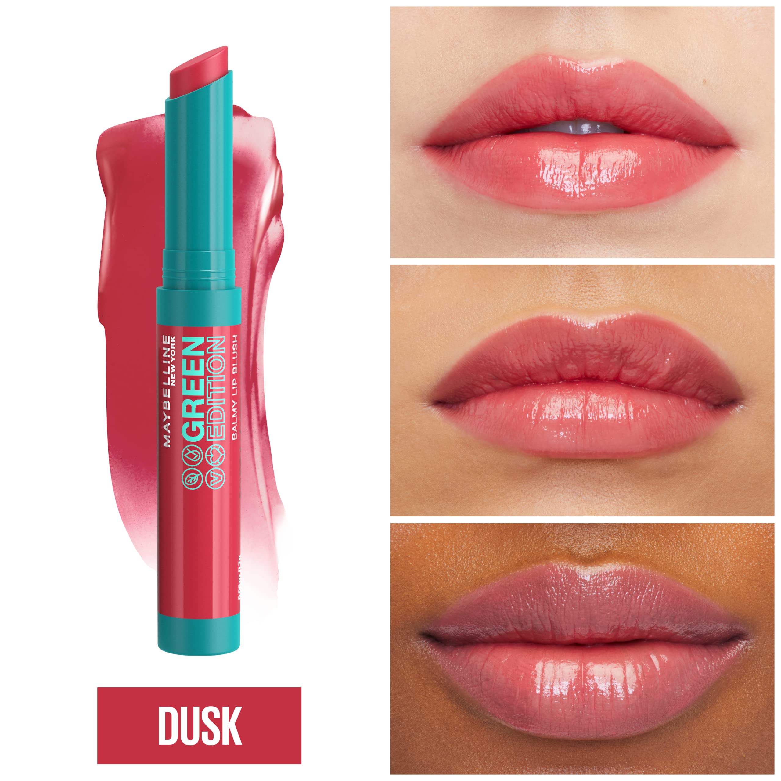 Foto 4 pulgar | Colorete De Labios Maybelline Green Edition Balmy Dusk Cherry Pink - Venta Internacional.