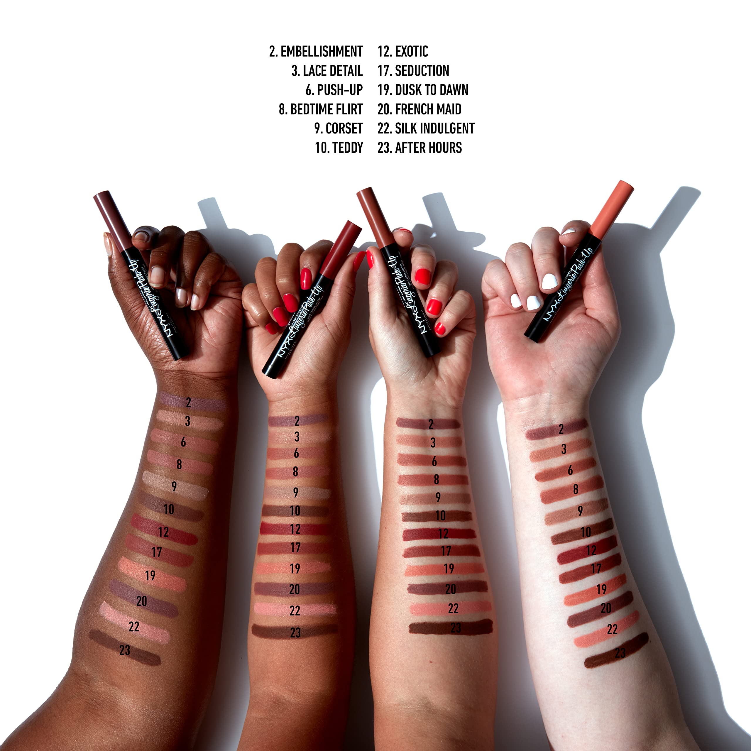 Foto 7 pulgar | Lápiz Labial Nyx Professional Makeup Labios Lencería Push-up Lace - Venta Internacional.