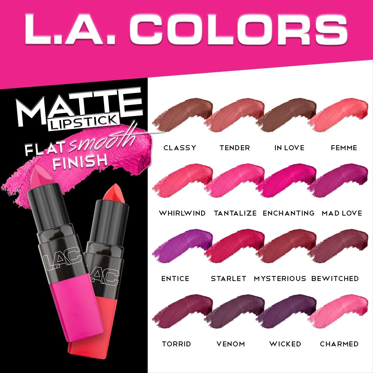 Foto 3 | Lápiz Labial L.a. Colors Matte Classy Cml461 Intense Color - Venta Internacional.