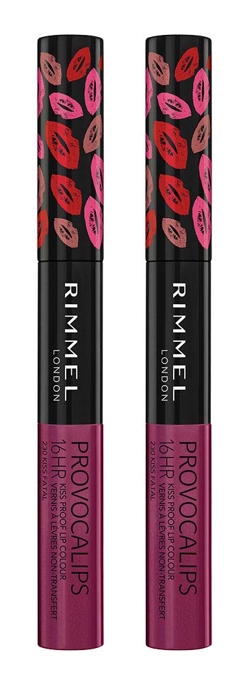 Foto 2 pulgar | Color De Labios Rimmel Provocalips Kiss Fatal, 4 Ml (paquete De 2) - Venta Internacional.