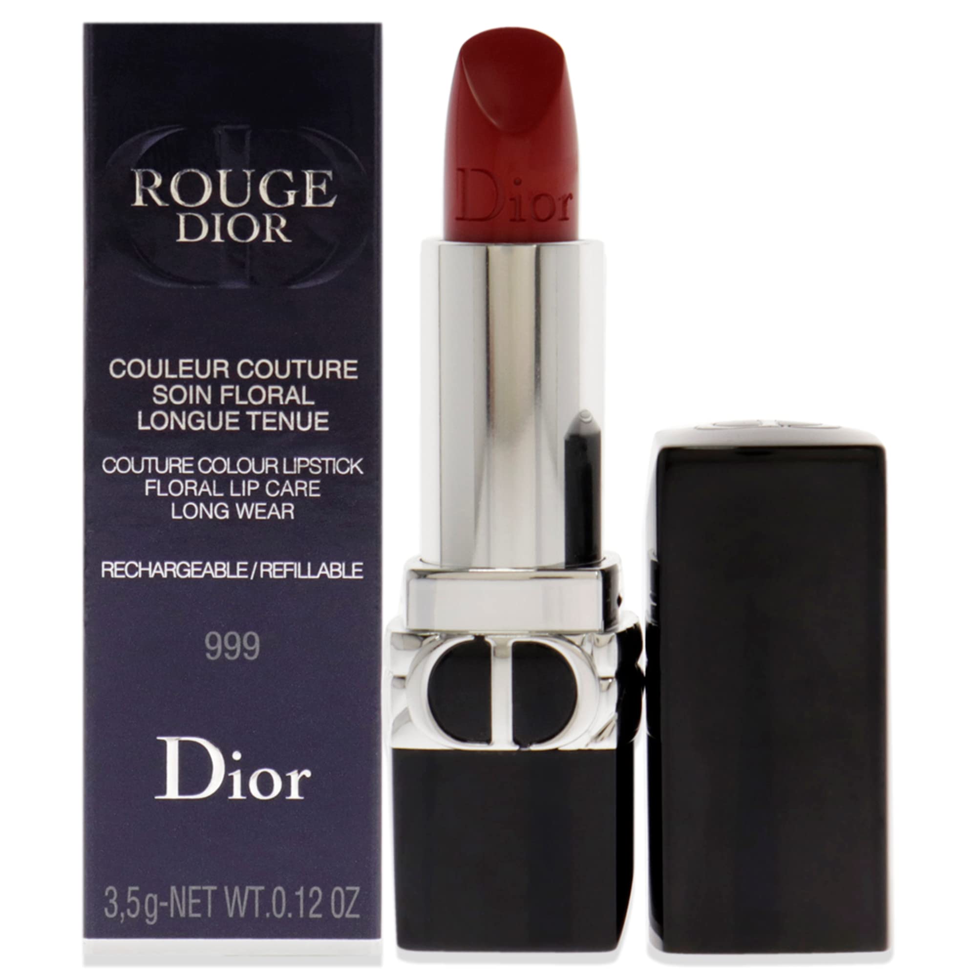 Foto 2 pulgar | Lápiz Labial Dior Rouge Dior Couture 999 Satin, Recargable, 3,5 Ml - Venta Internacional.