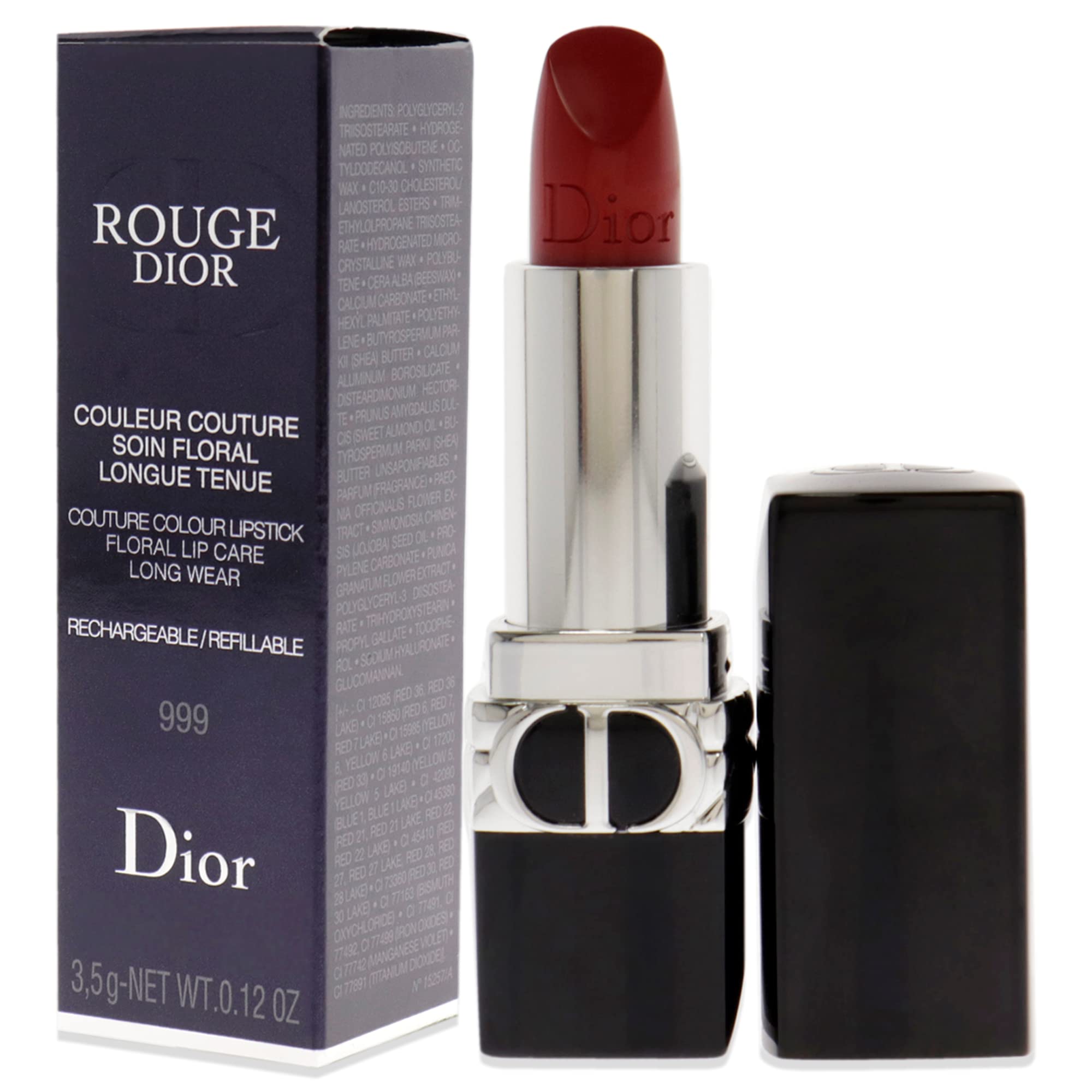 Foto 5 pulgar | Lápiz Labial Dior Rouge Dior Couture 999 Satin, Recargable, 3,5 Ml - Venta Internacional.