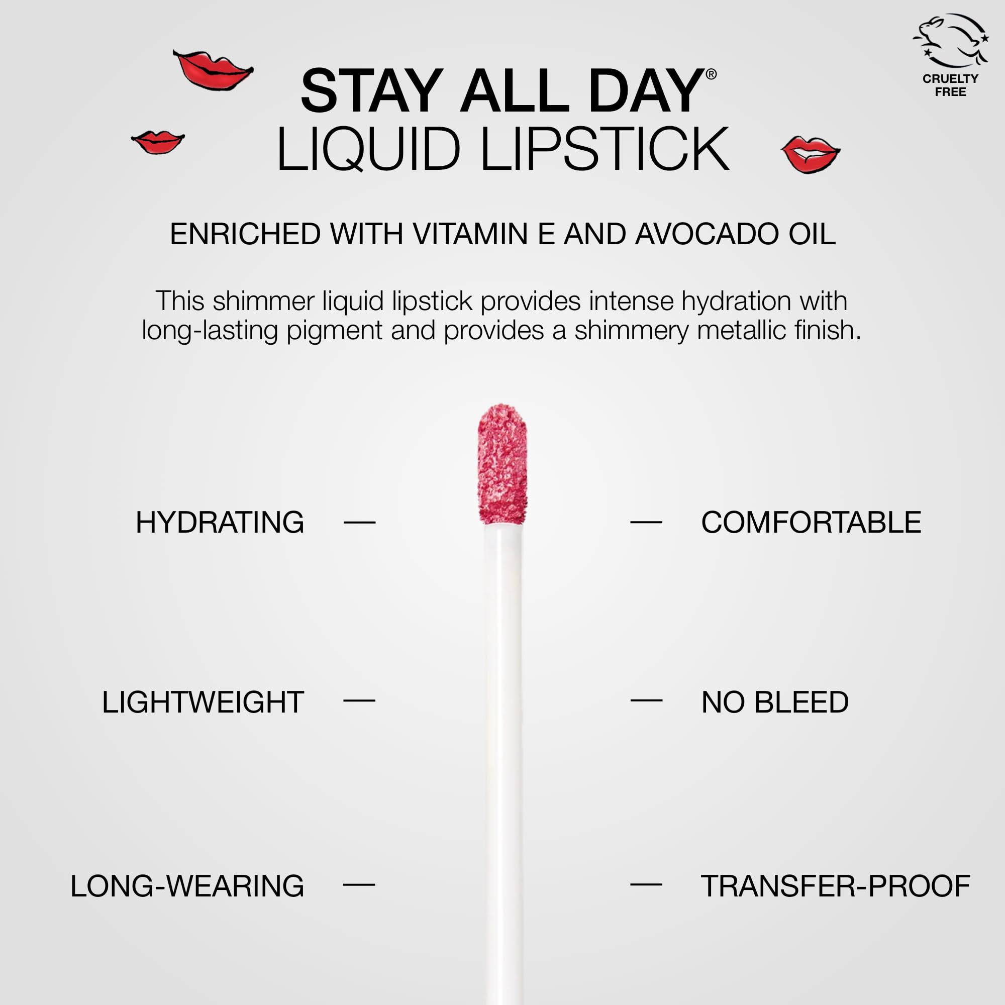 Foto 5 pulgar | Lápiz Labial Líquido Stila Stay All Day  Shimmer, 3 Ml - Venta Internacional.