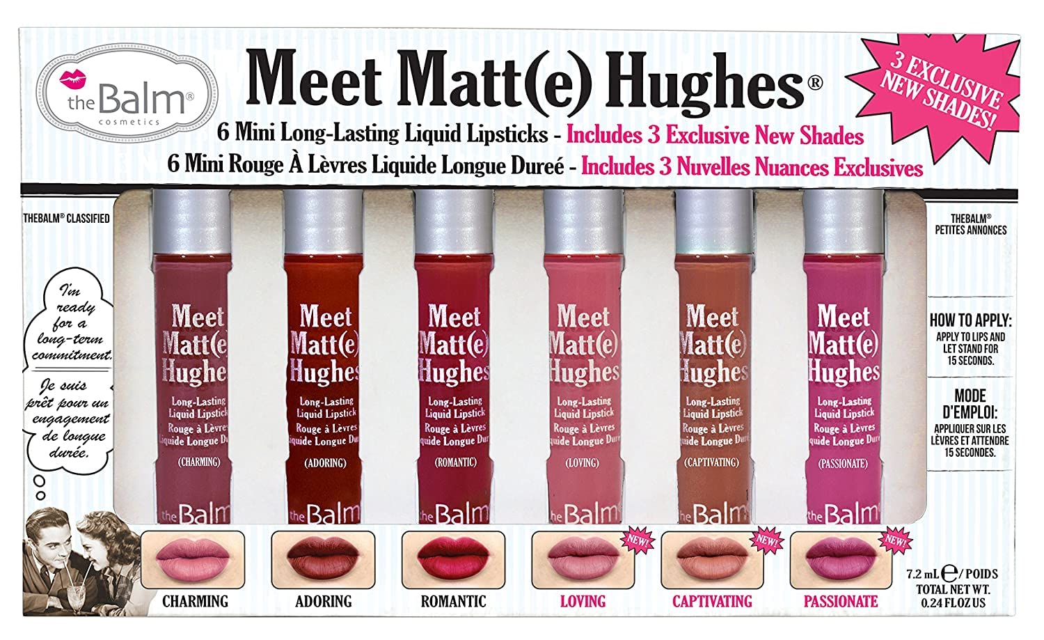 Set De 6 Minilápices Labiales Líquidos De Larga Duración Thebalm Meet Matte Hughes - Venta Internacional.