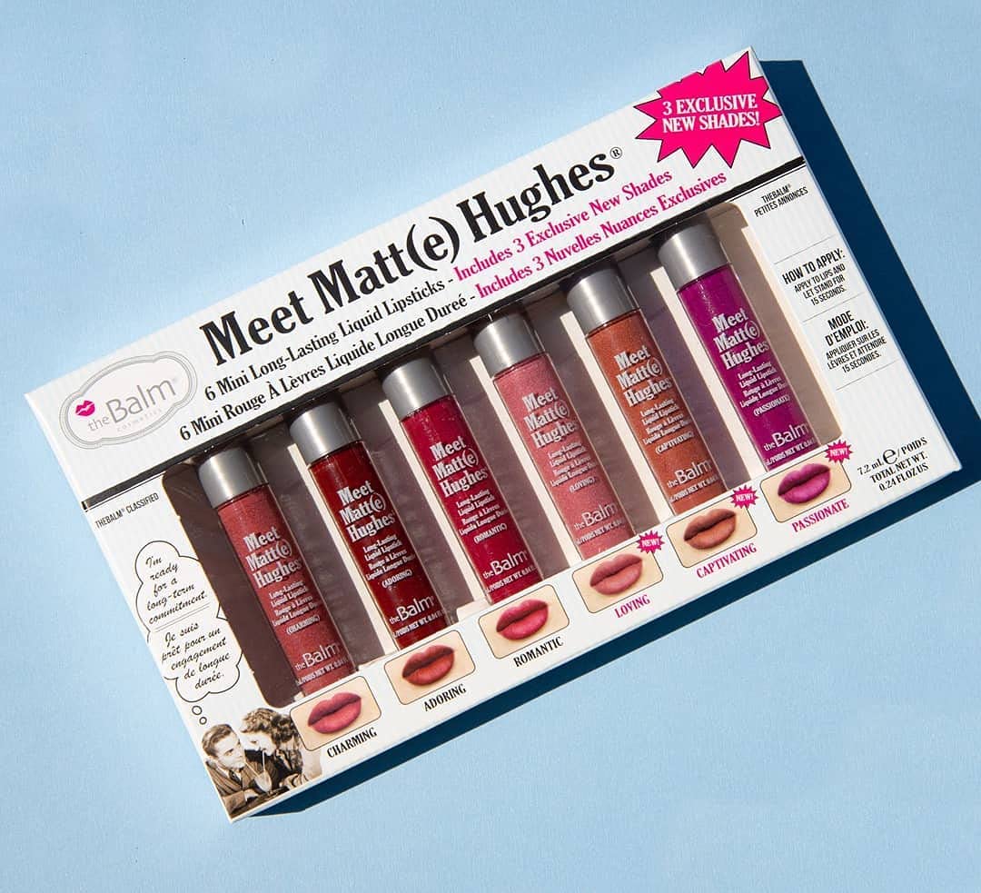 Foto 3 pulgar | Set De 6 Minilápices Labiales Líquidos De Larga Duración Thebalm Meet Matte Hughes - Venta Internacional.