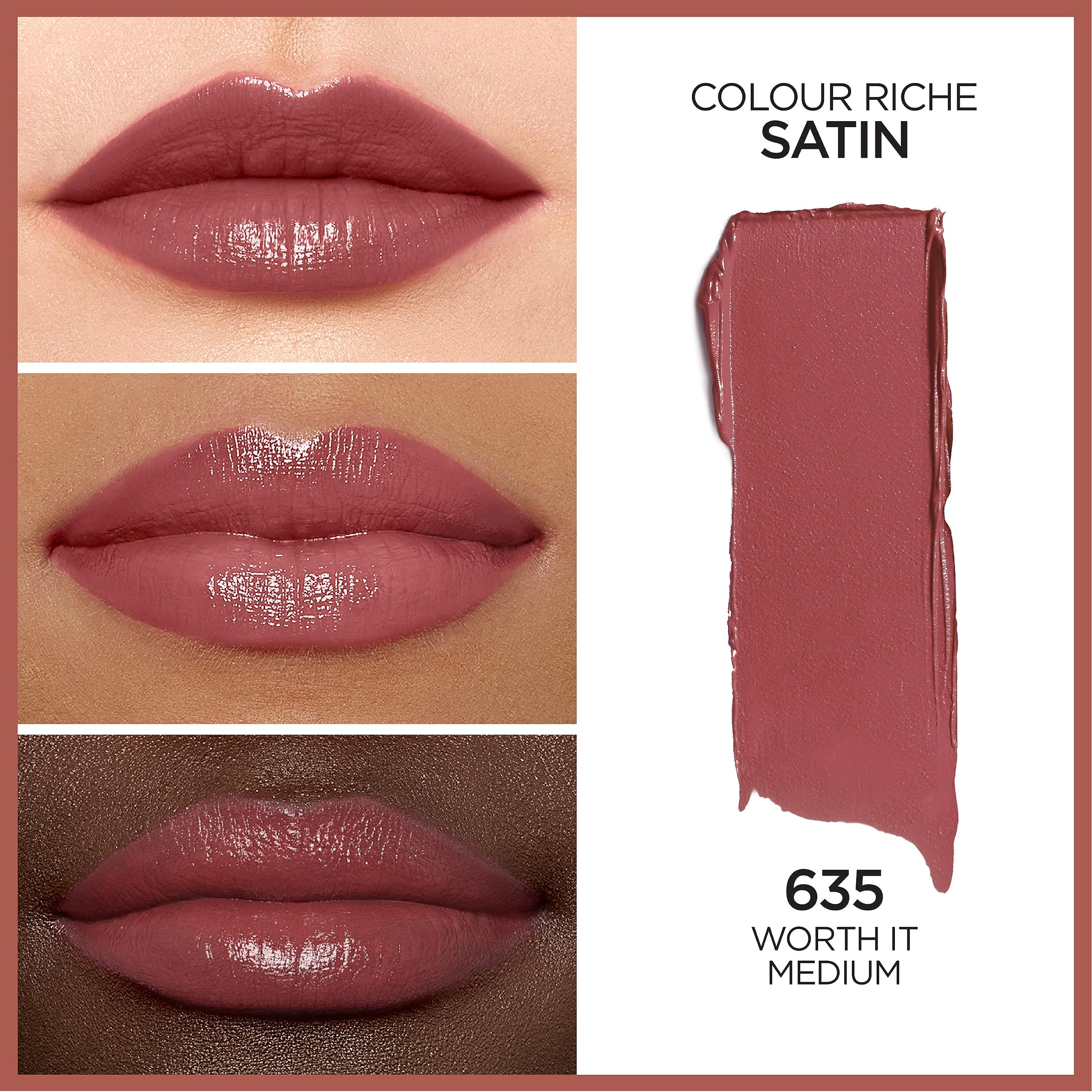 Foto 2 | Lápiz Labial L'oréal Paris Colour Riche Satin Worth It Medium - Venta Internacional.