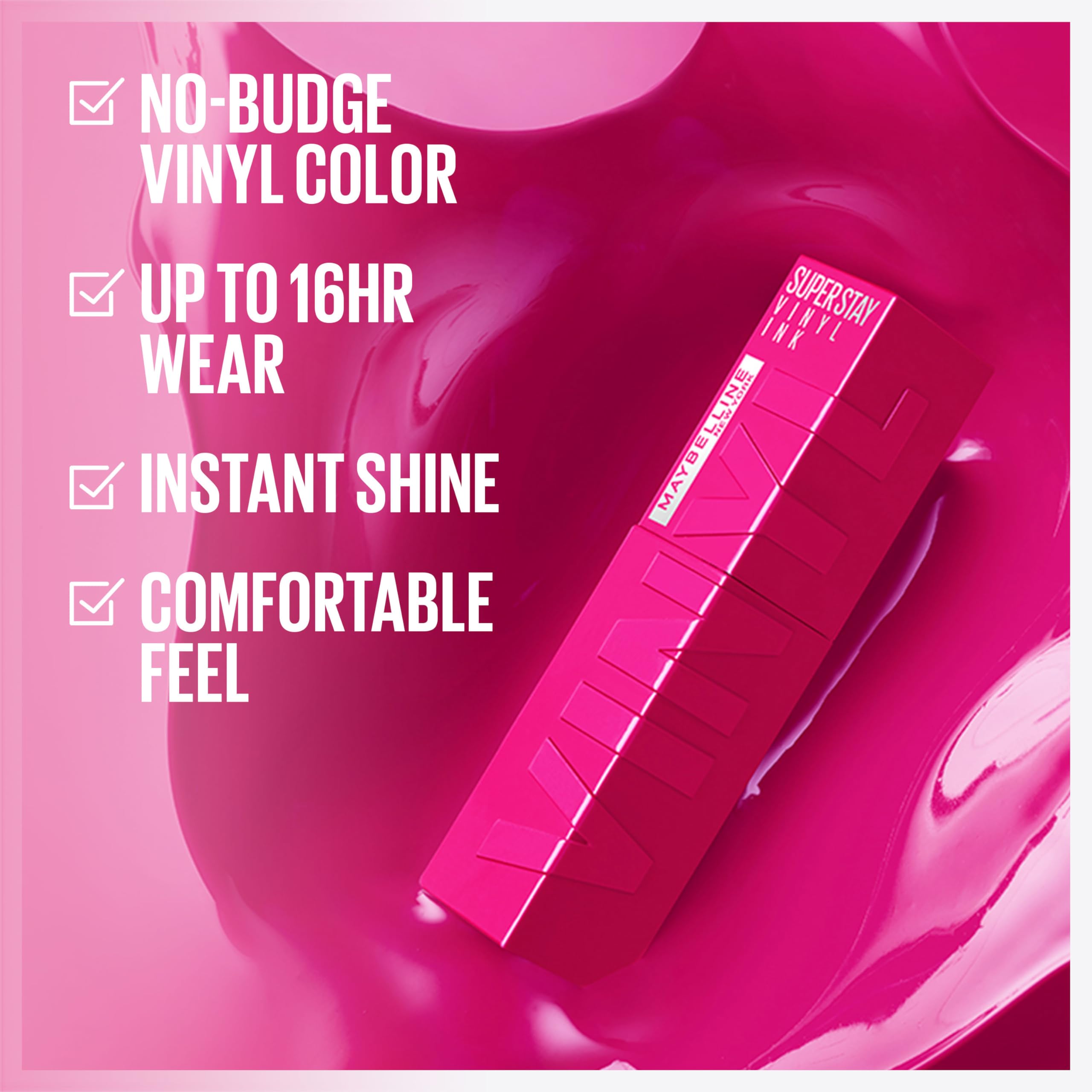 Foto 2 | Lápiz Labial Maybelline Super Stay Vinyl Ink Longwear Sultry - Venta Internacional.