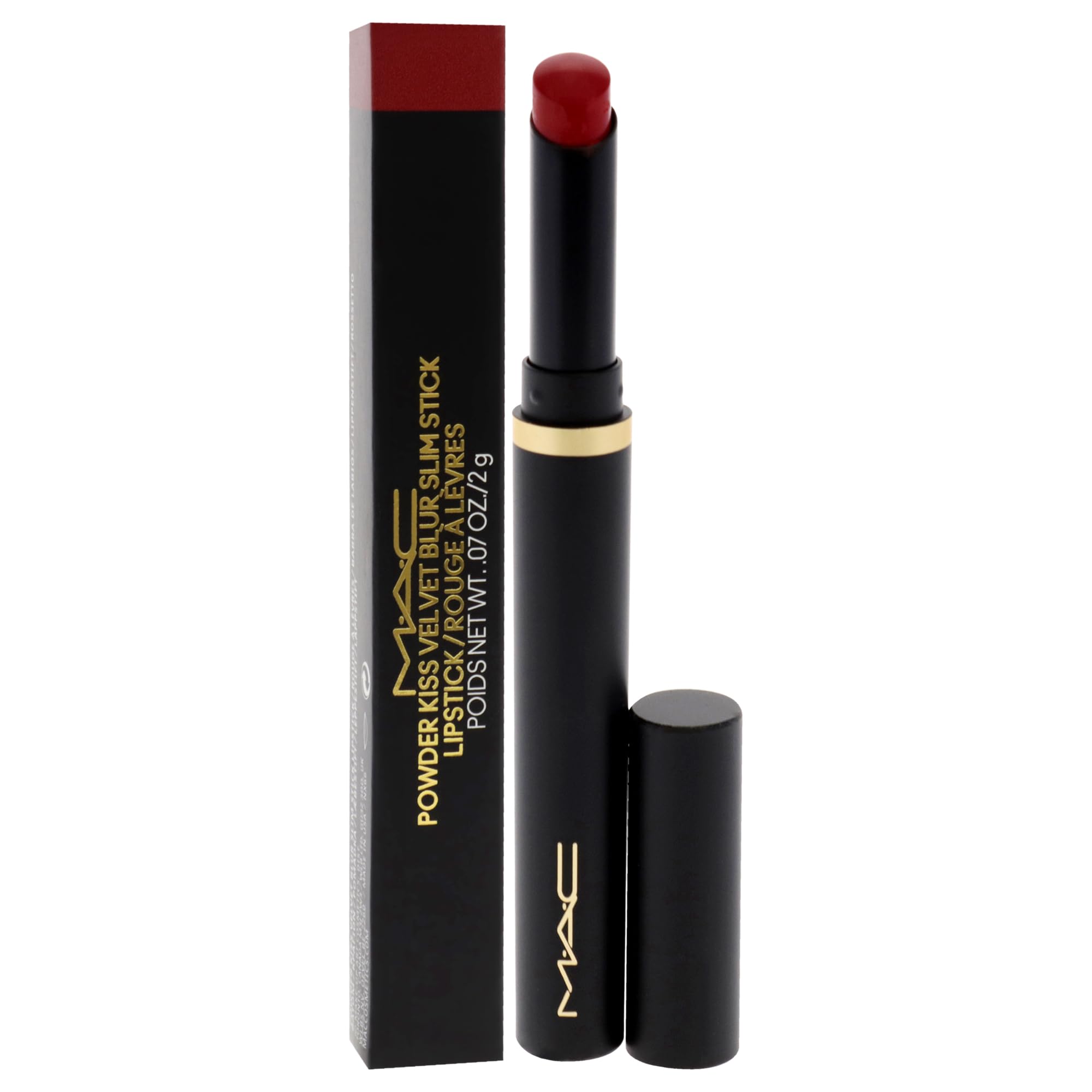 Foto 3 | Lápiz Labial Mac Powder Kiss Velvet Blur Slim Stick, 2 Ml, 889 Ruby - Venta Internacional.