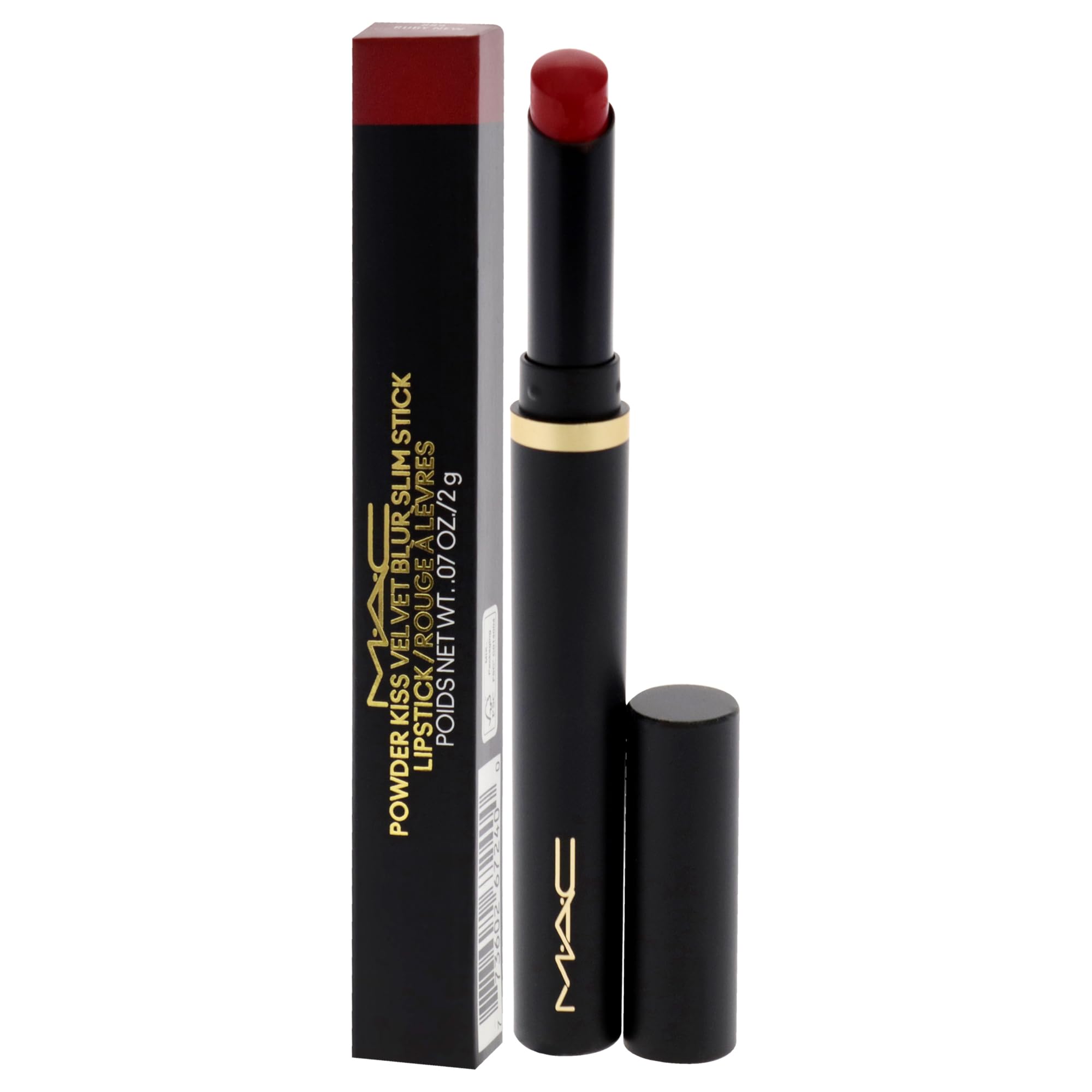 Foto 5 pulgar | Lápiz Labial Mac Powder Kiss Velvet Blur Slim Stick, 2 Ml, 889 Ruby - Venta Internacional.
