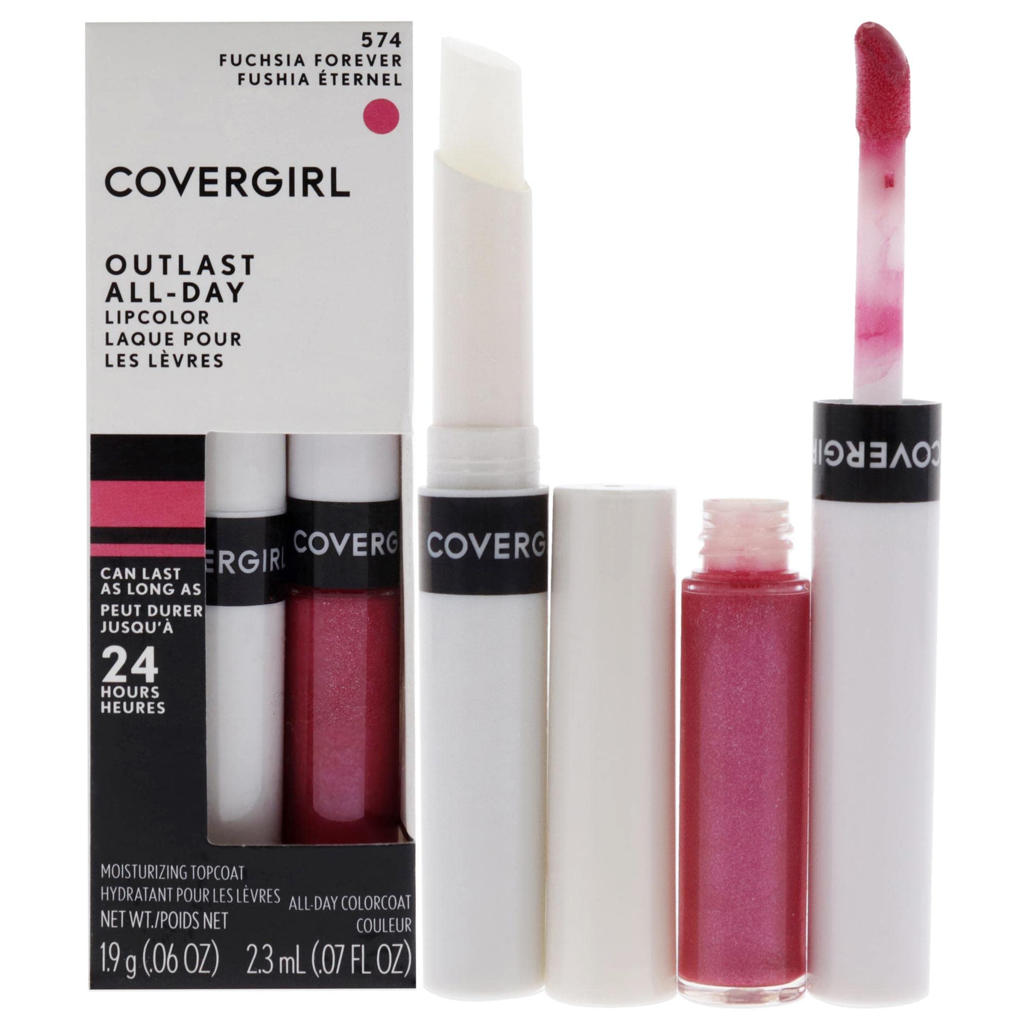 Foto 2 pulgar | Color De Labios Covergirl Outlast All-day Fuchsia Forever - Venta Internacional.