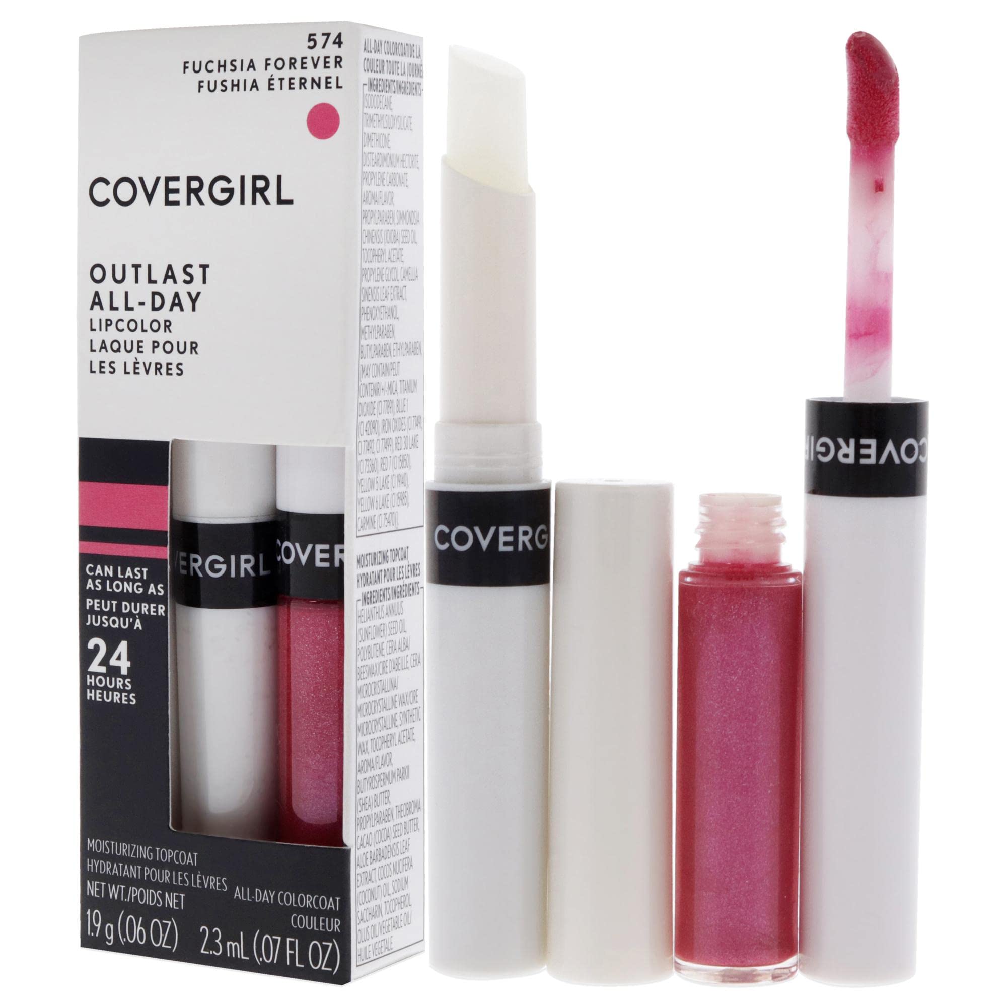 Foto 5 pulgar | Color De Labios Covergirl Outlast All-day Fuchsia Forever - Venta Internacional.