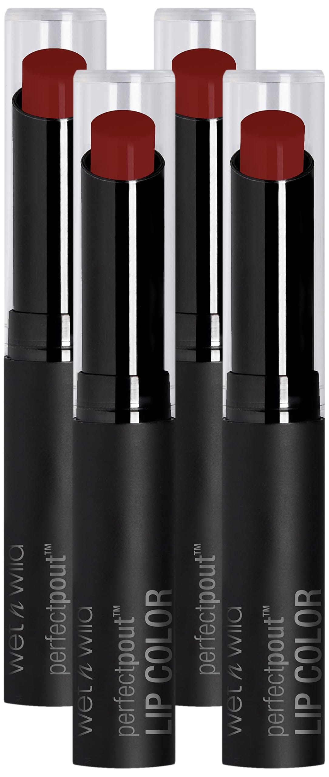 Lápiz Labial Wet N Wild Perfect Pout Red Club Brat, Paquete De 4 - Venta Internacional. $847