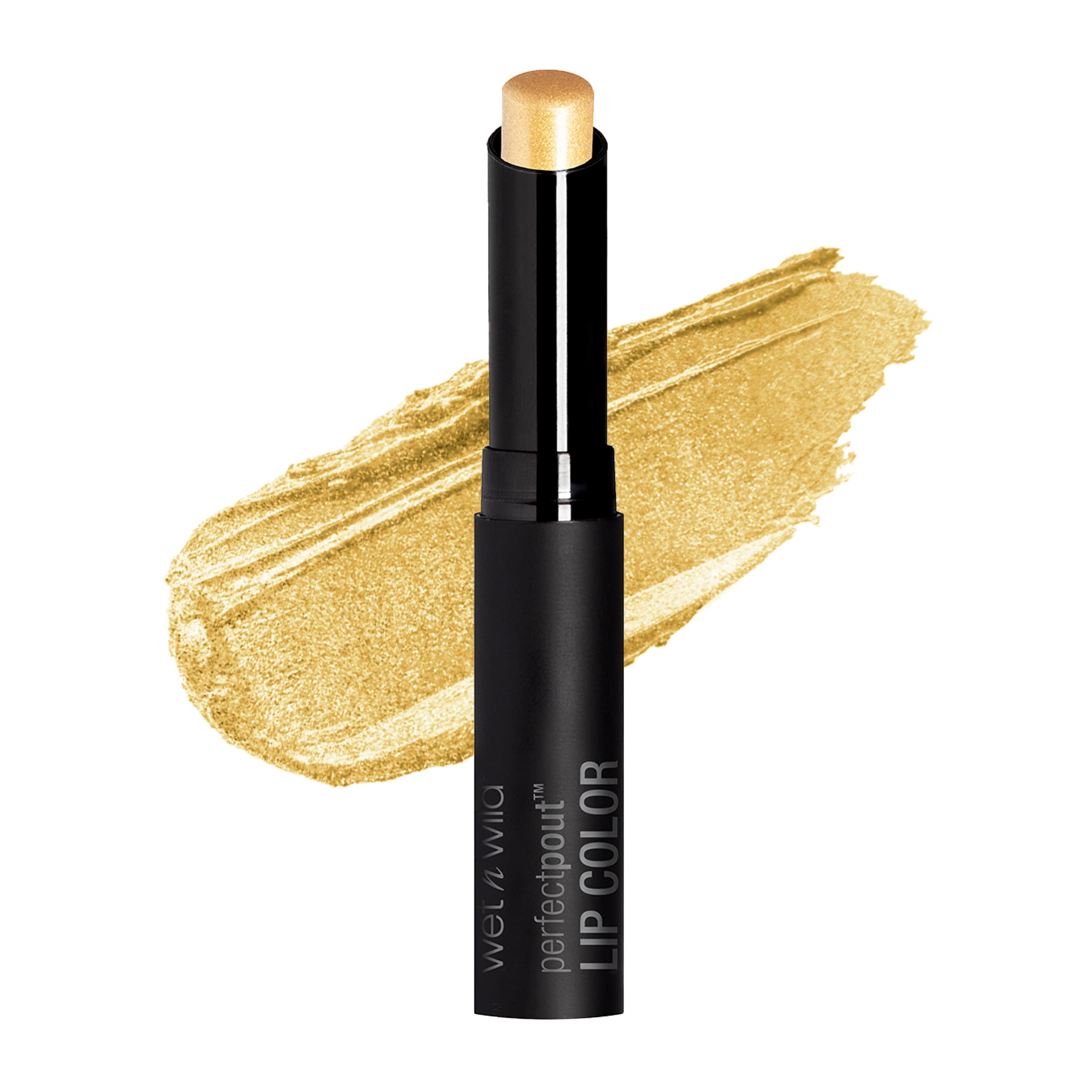 Lápiz Labial Húmedo Y Salvaje Perfect Poout Gold Shimmer Vegan - Venta Internacional.