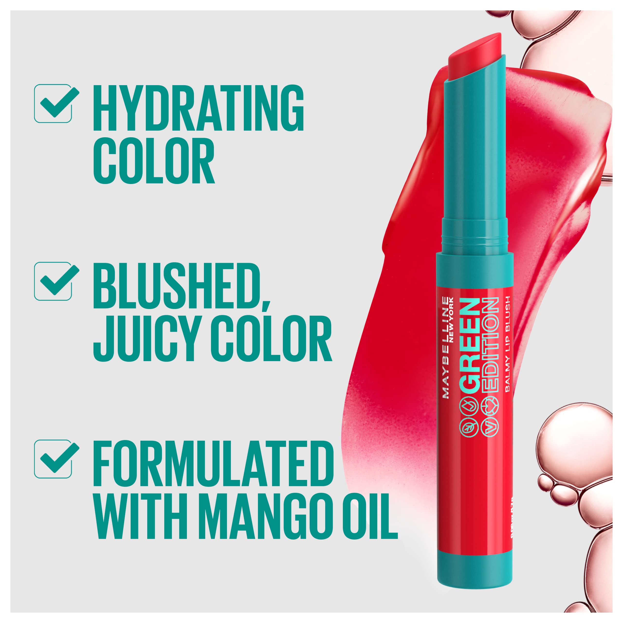 Foto 6 pulgar | Colorete De Labios Maybelline Green Edition Flare Red Pink 1 Unidad - Venta Internacional.