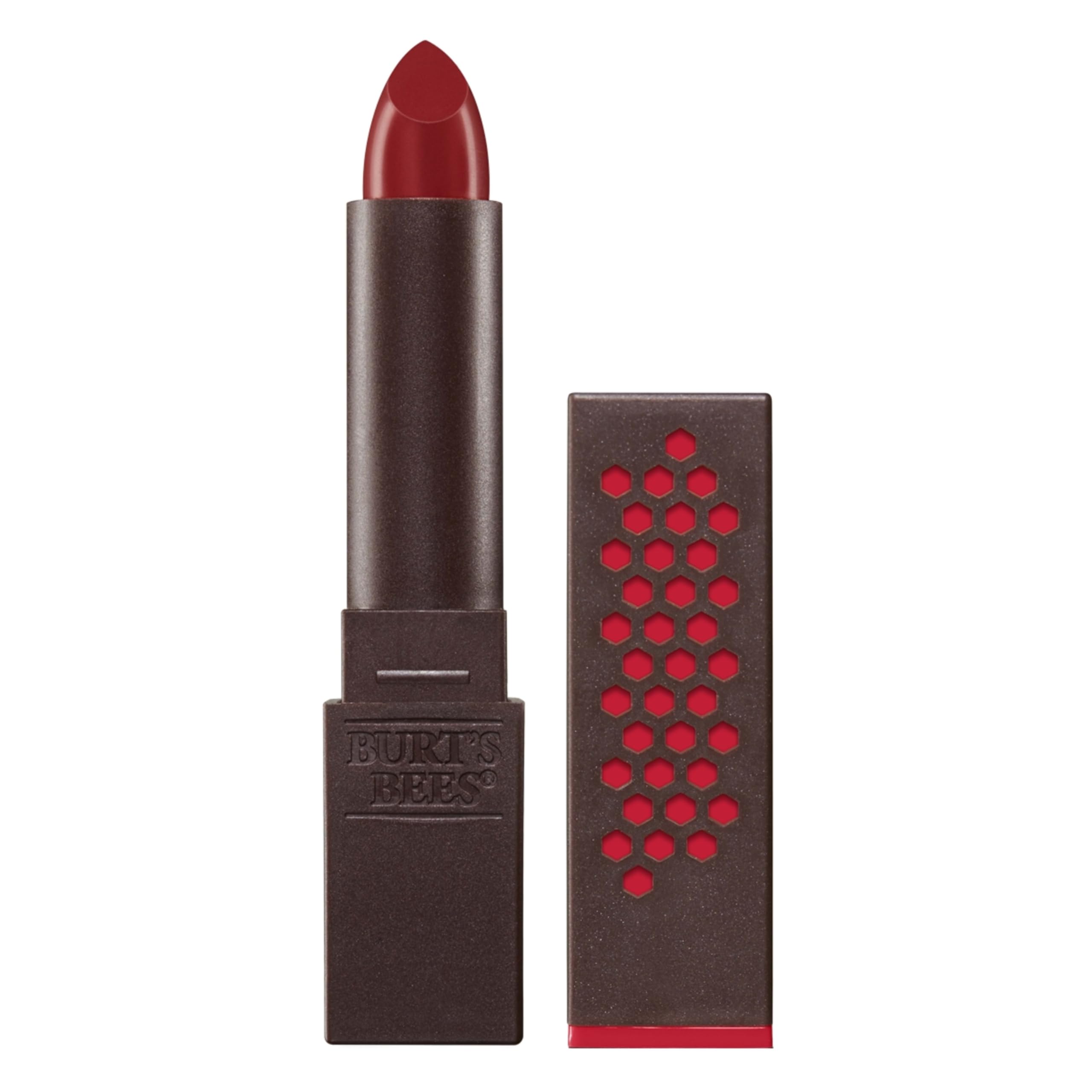 Lápiz Labial Burt's Bees 100% Natural Empapado En Escarlata - Venta Internacional.