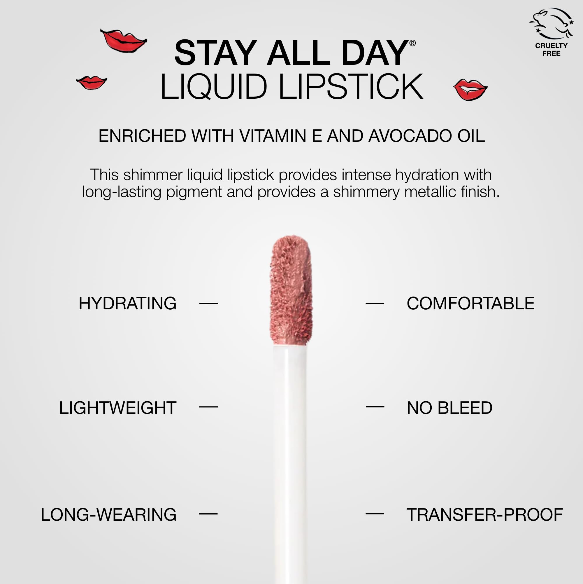 Foto 5 pulgar | Lápiz Labial Líquido Stila Stay All Day  Shimmer, 3 Ml - Venta Internacional.
