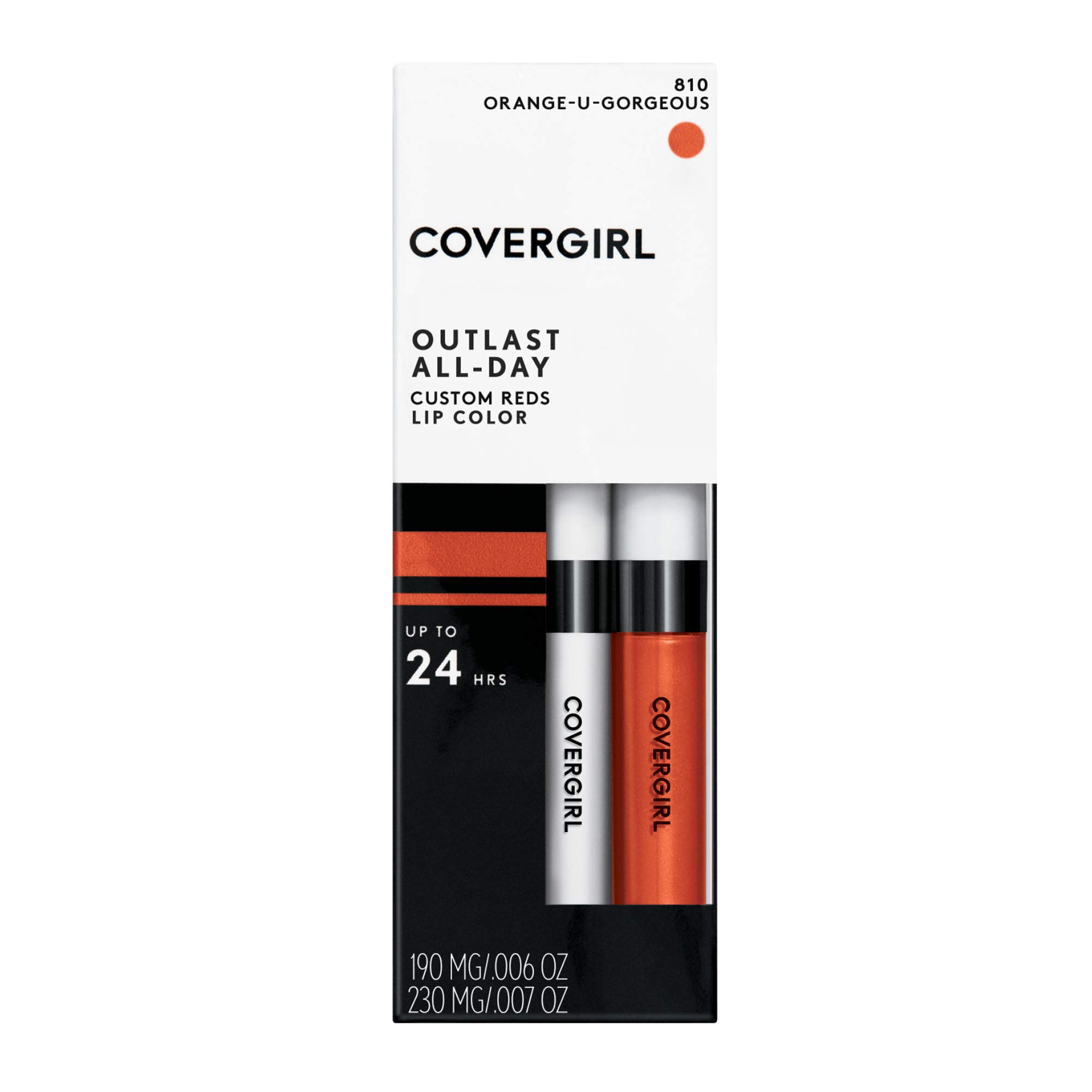 Foto 6 pulgar | Color De Labios Covergirl Outlast, Personalizado Para Todo El Día, Rojo Naranja U Gorgeous - Venta Internacional.