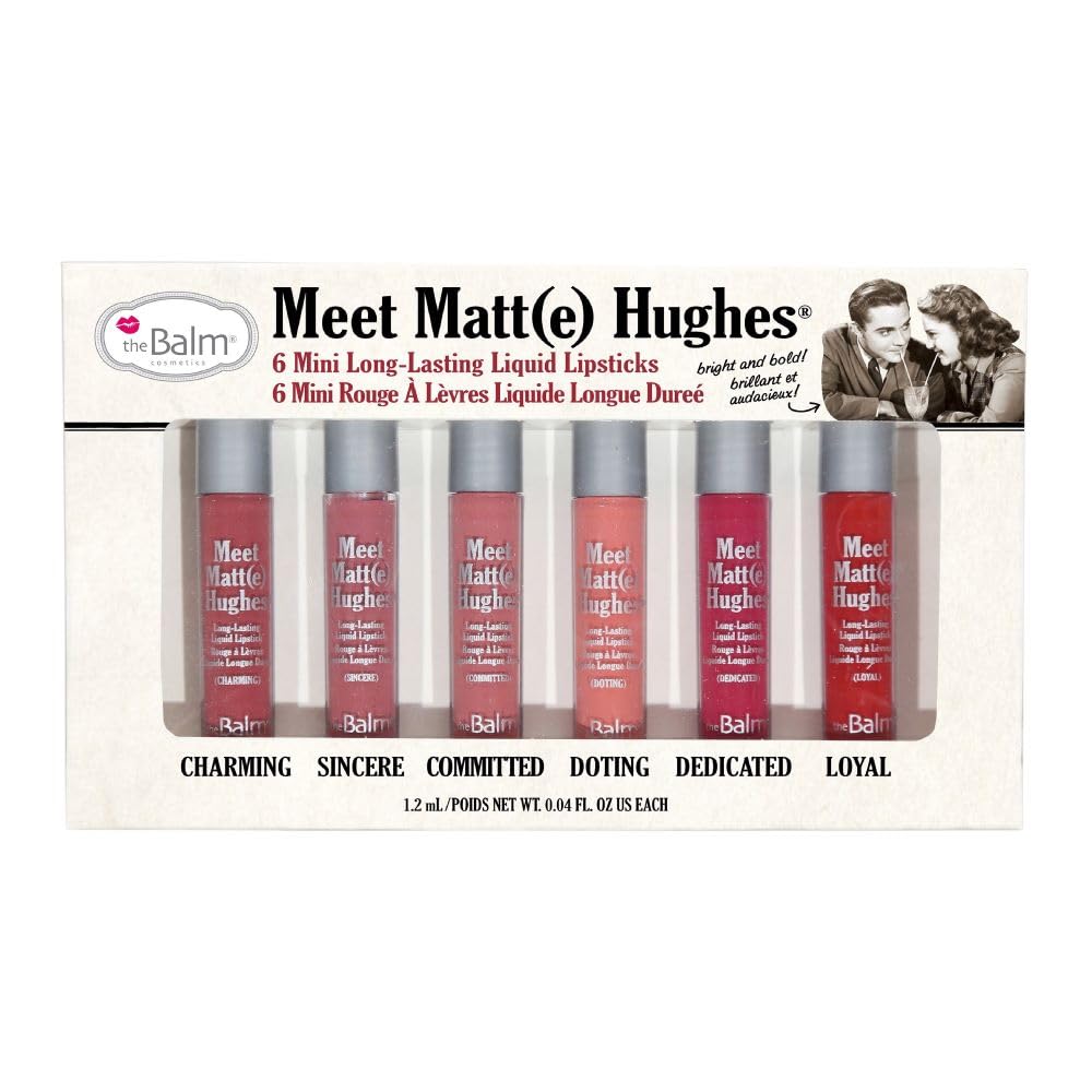 Lápiz Labial Líquido Thebalm Meet Matt (e) Hughes, Juego De 6 Miniunidades - Venta Internacional.