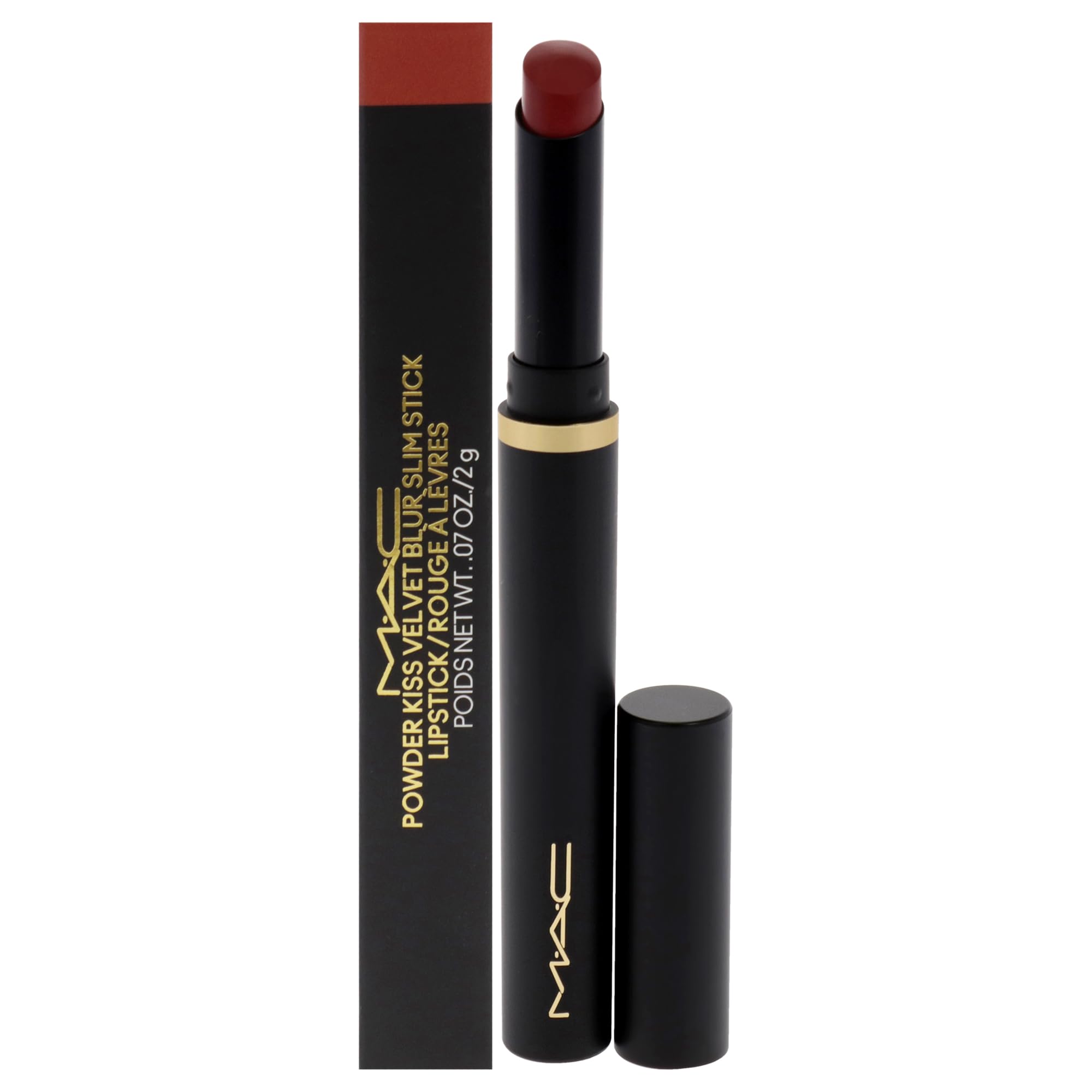 Lápiz Labial Mac Powder Kiss Velvet Blur Slim Stick 2 Ml - Venta Internacional.
