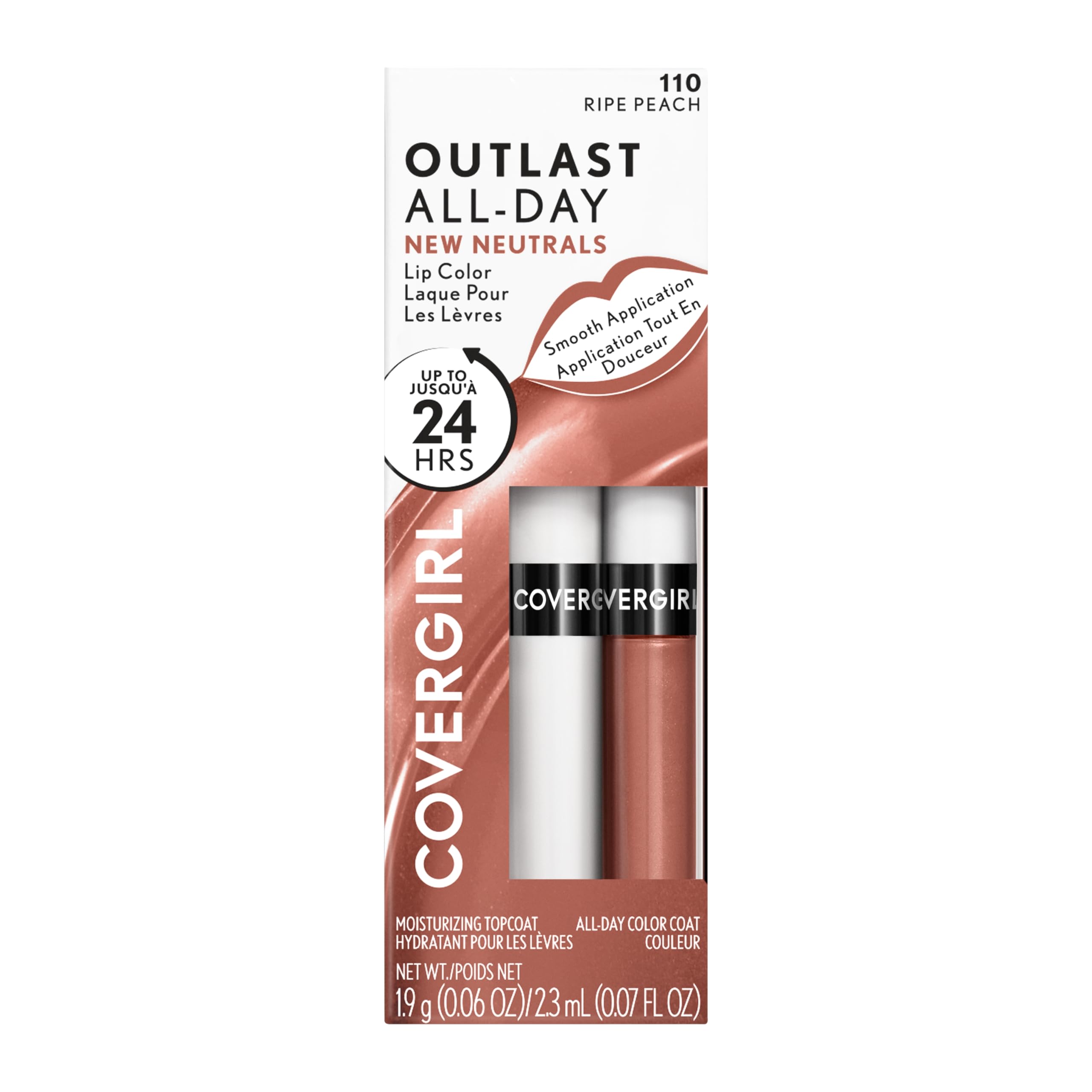 Foto 8 pulgar | Lápiz Labial Covergirl Outlast Para Todo El Día, Color Melocotón Maduro, Paquete De 1 - Venta Internacional.