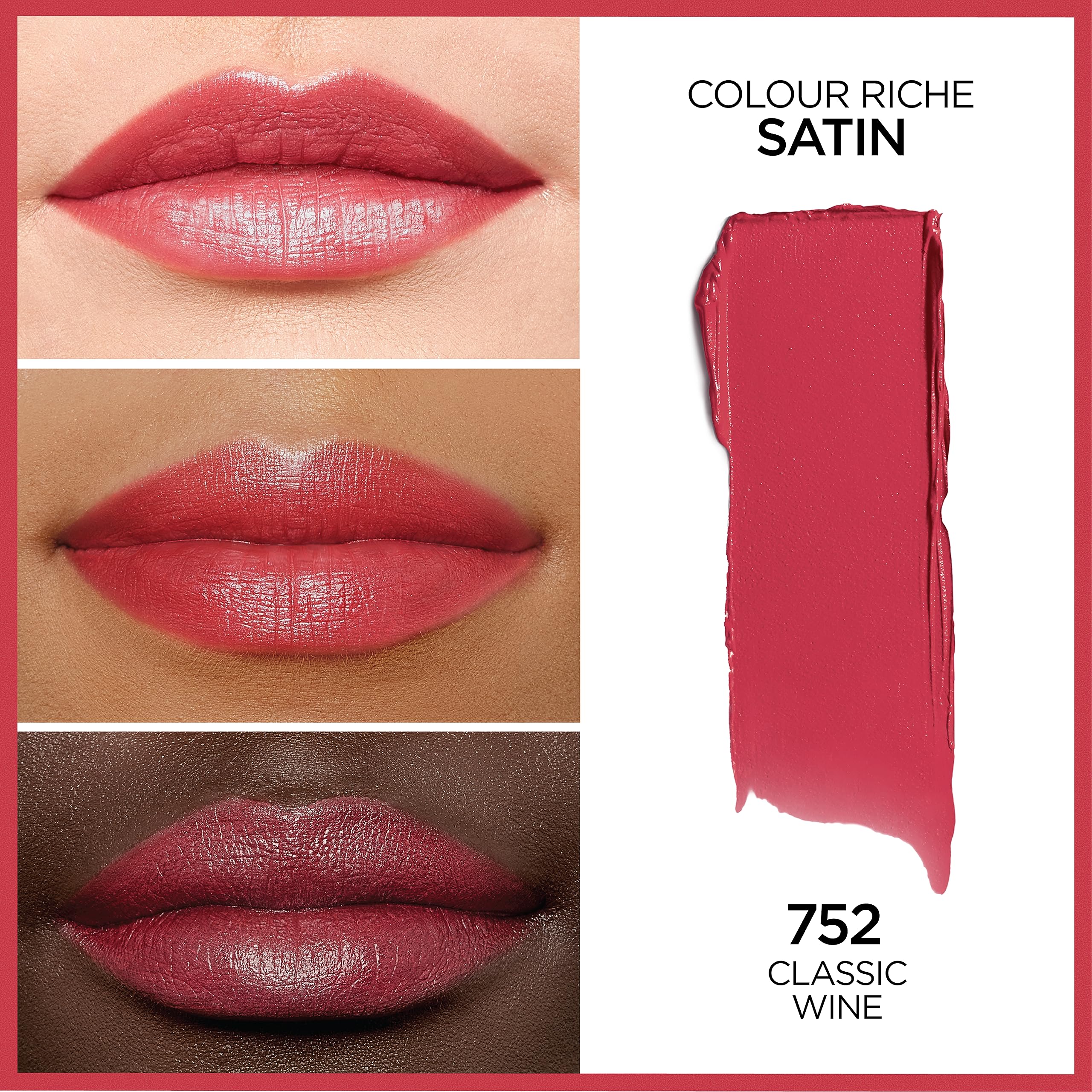Foto 3 pulgar | Lápiz Labial L'oréal Paris Colour Riche Original Classic Wine - Venta Internacional.