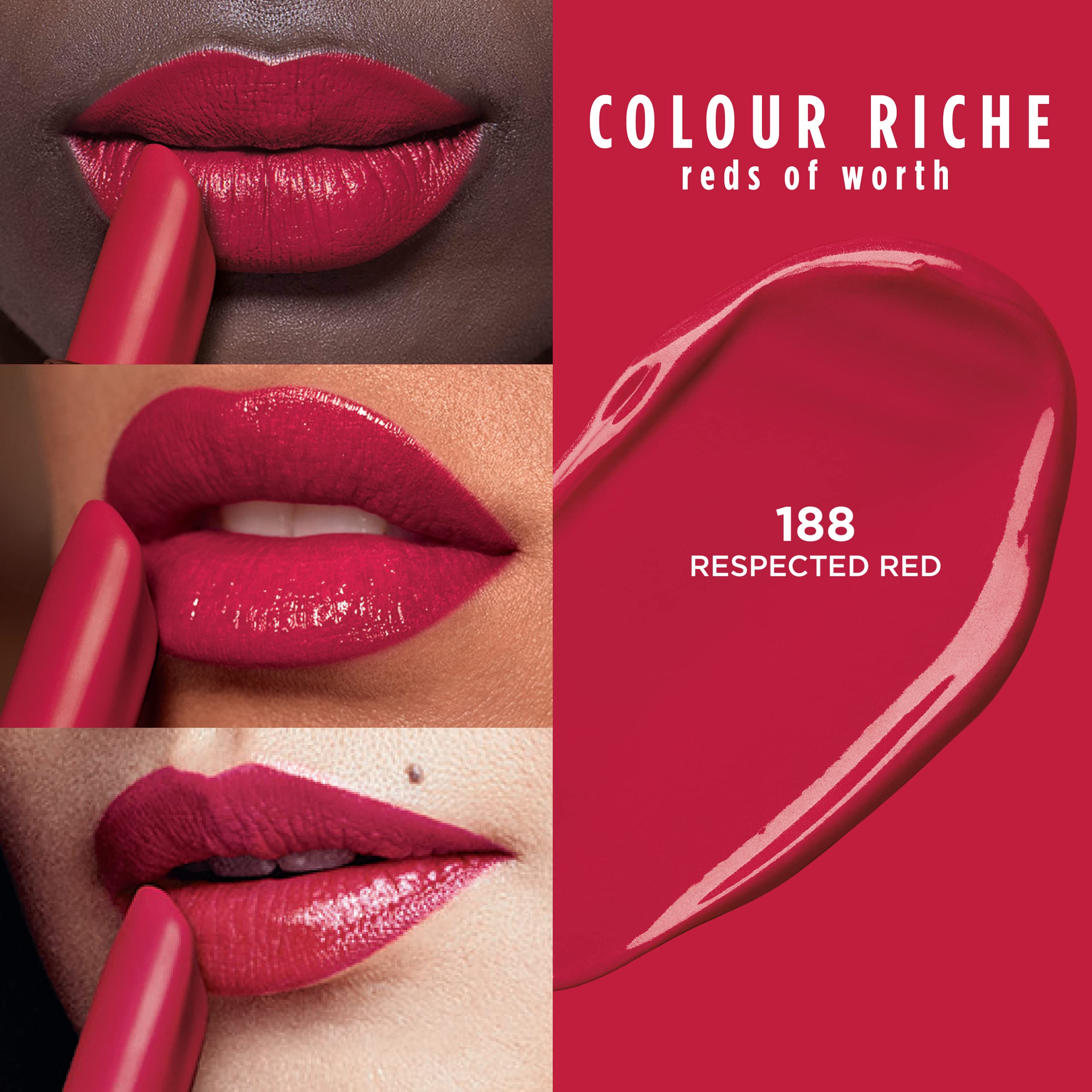 Foto 2 | Lápiz Labial L'oréal Paris Colour Riche Red Satin Respected Red - Venta Internacional.