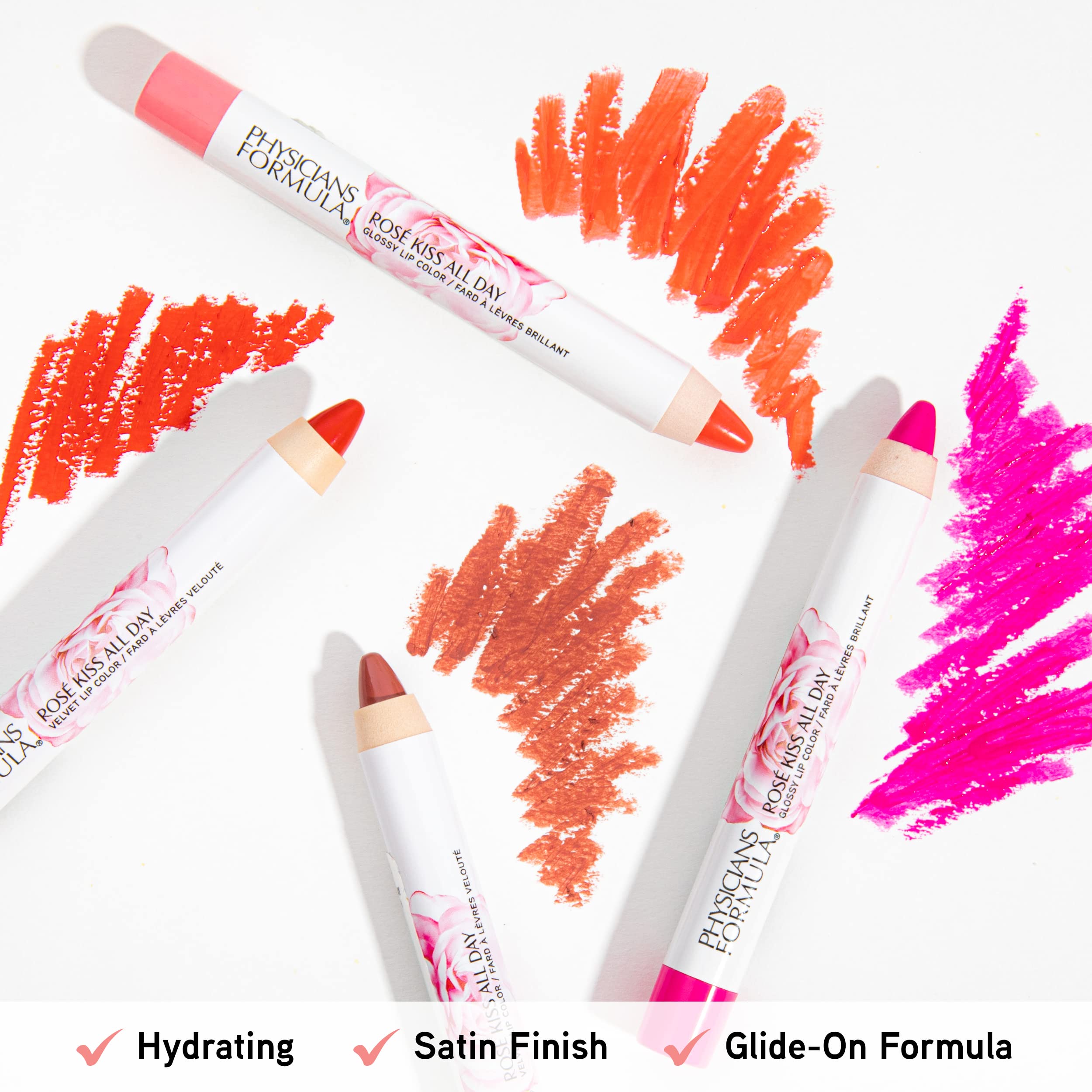 Foto 6 pulgar | Lápiz Labial Physicians Formula Rosé Kiss All Day Red She's A Wild Rose - Venta Internacional.