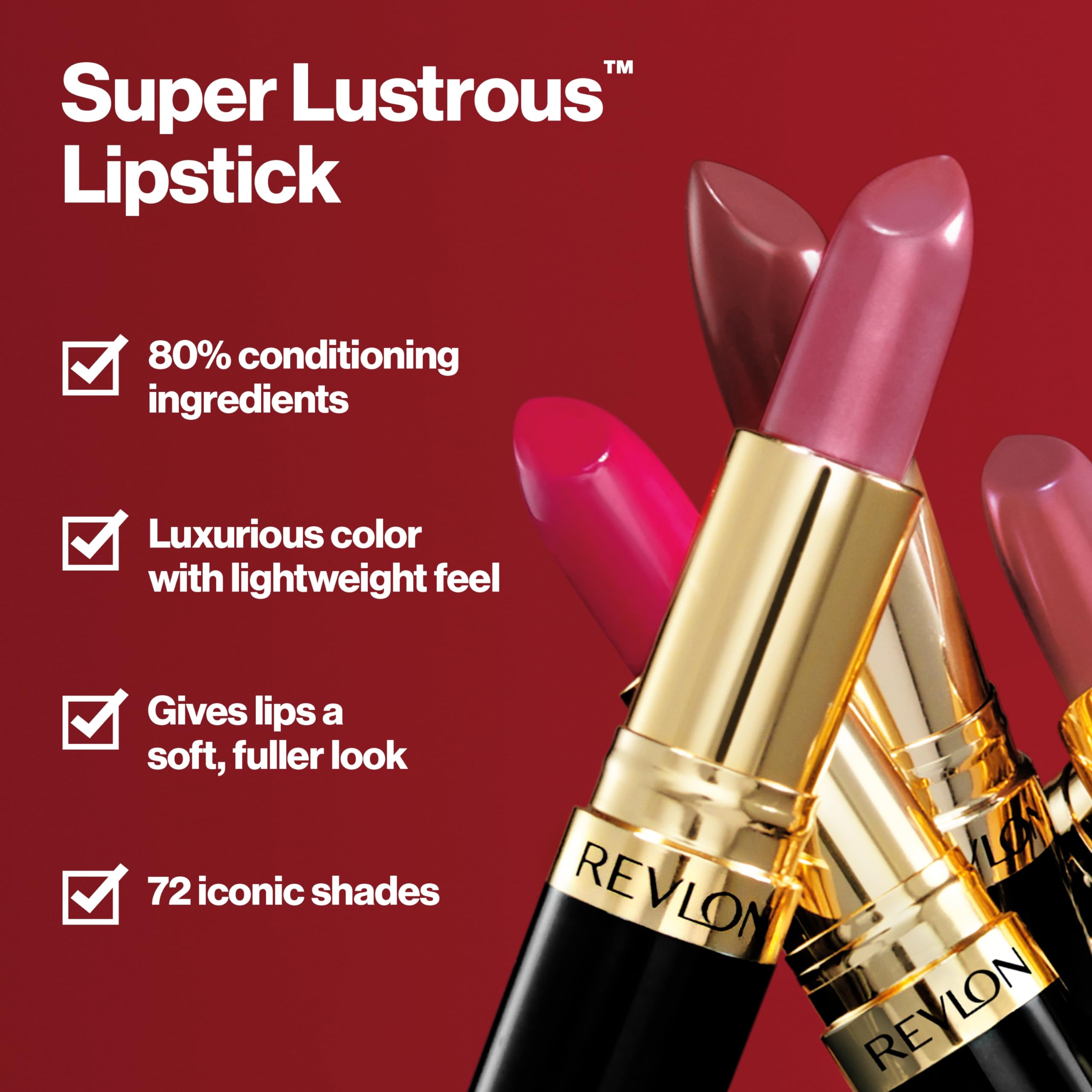 Foto 2 | Lápiz Labial Revlon Super Lustrous Creamy Rosewine (225), 4,4 Ml - Venta Internacional.