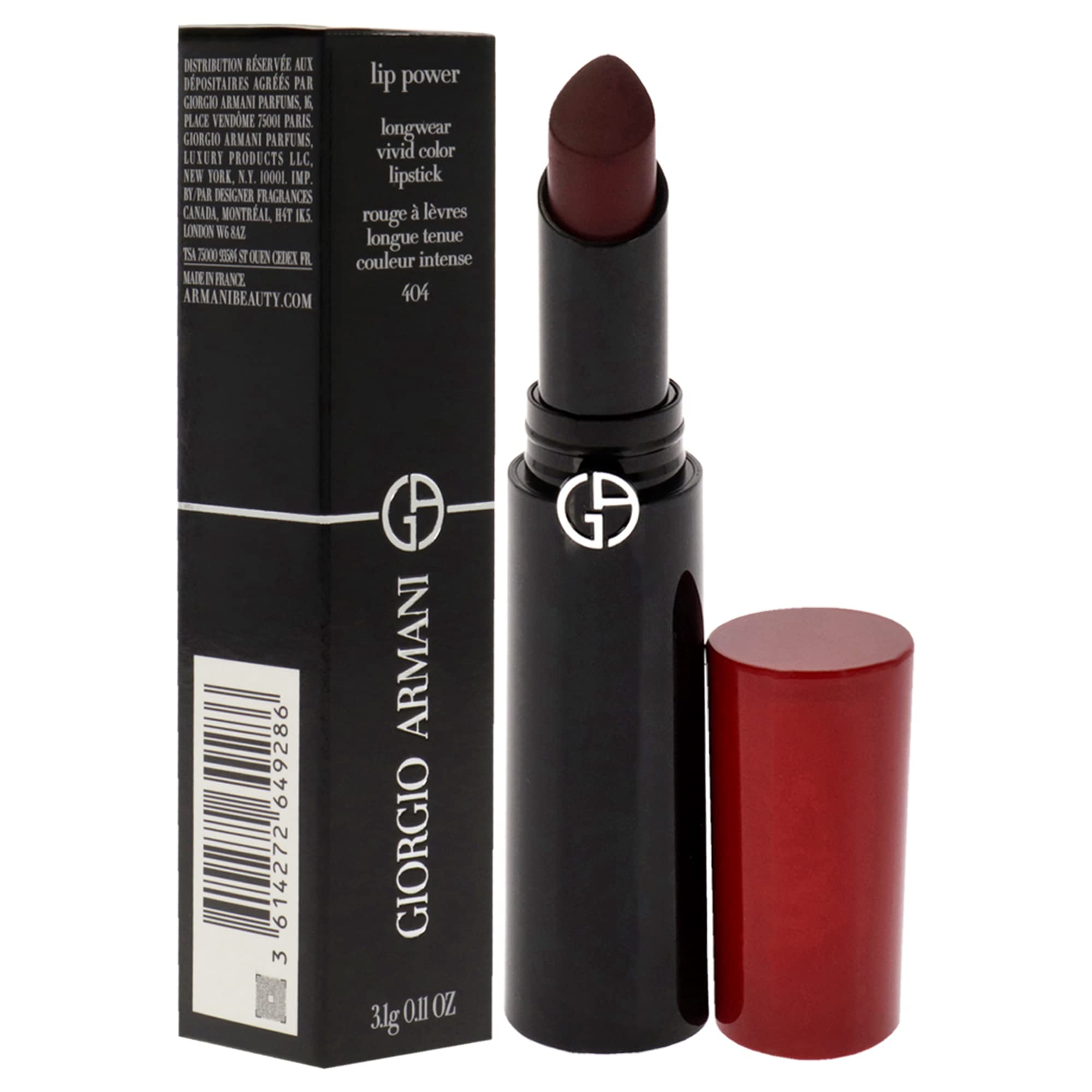 Foto 4 pulgar | Lápiz Labial Giorgio Armani Lip Power Longwear 404 Tempting, 3 Ml - Venta Internacional.