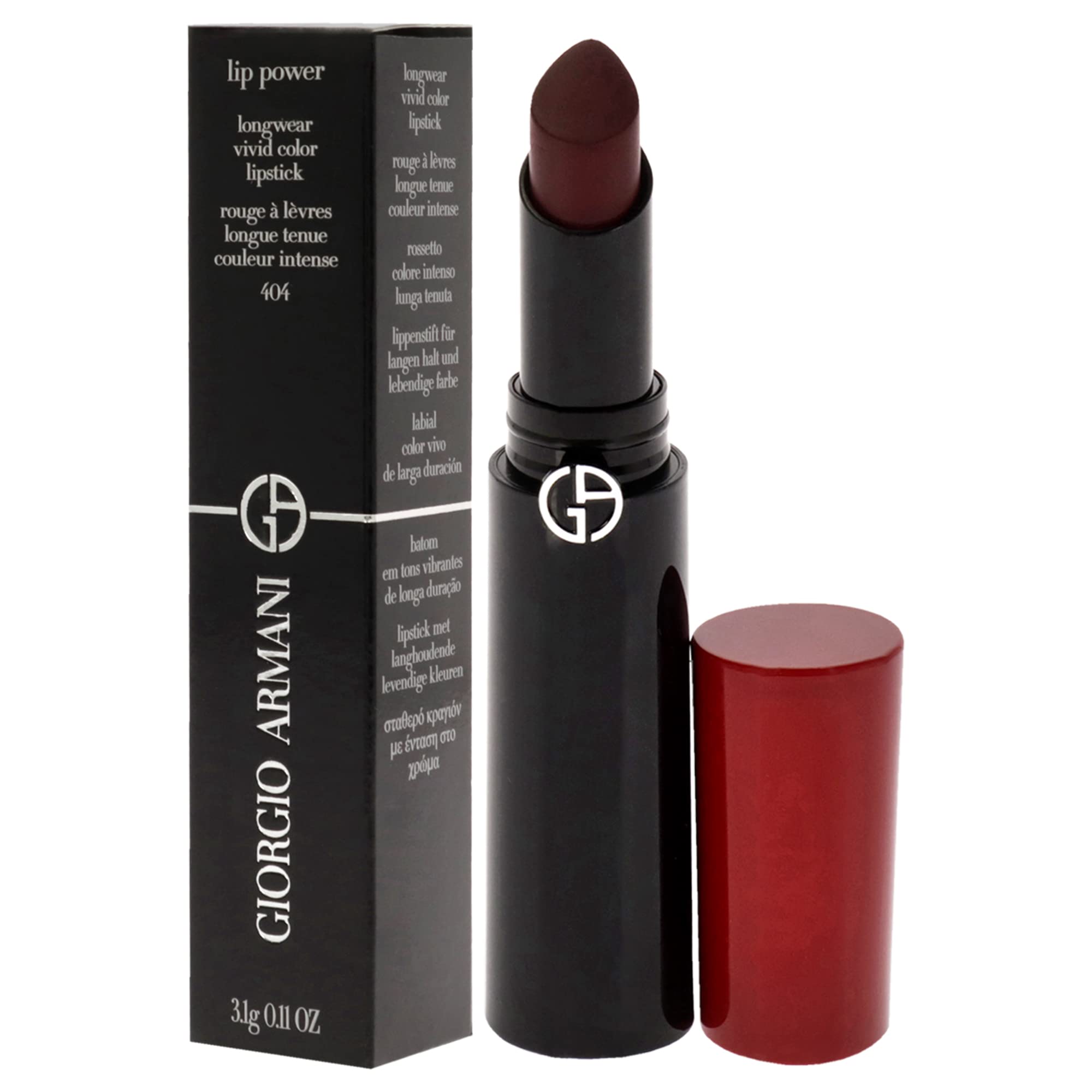 Foto 5 pulgar | Lápiz Labial Giorgio Armani Lip Power Longwear 404 Tempting, 3 Ml - Venta Internacional.