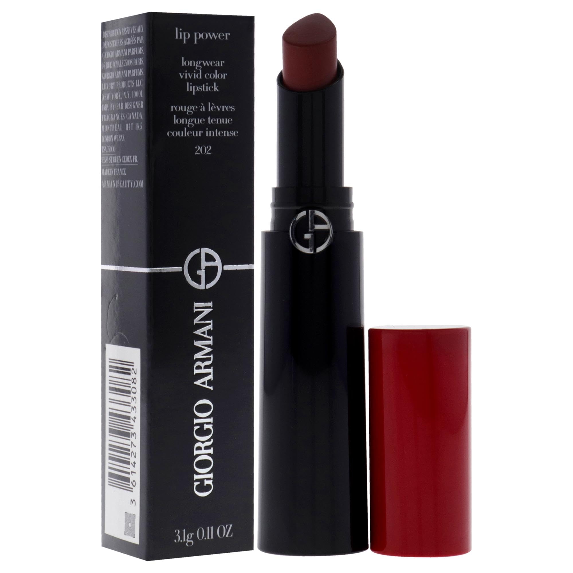 Foto 4 pulgar | Lápiz Labial Giorgio Armani Lip Power Longwear Vivid Color 202 - Venta Internacional.