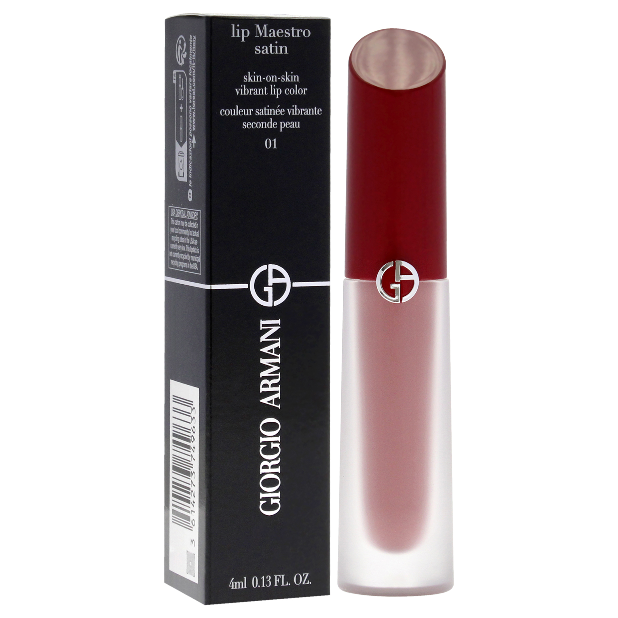 Foto 4 pulgar | Lápiz Labial Giorgio Armani Lip Satin 01 Summer Adventure - Venta Internacional.