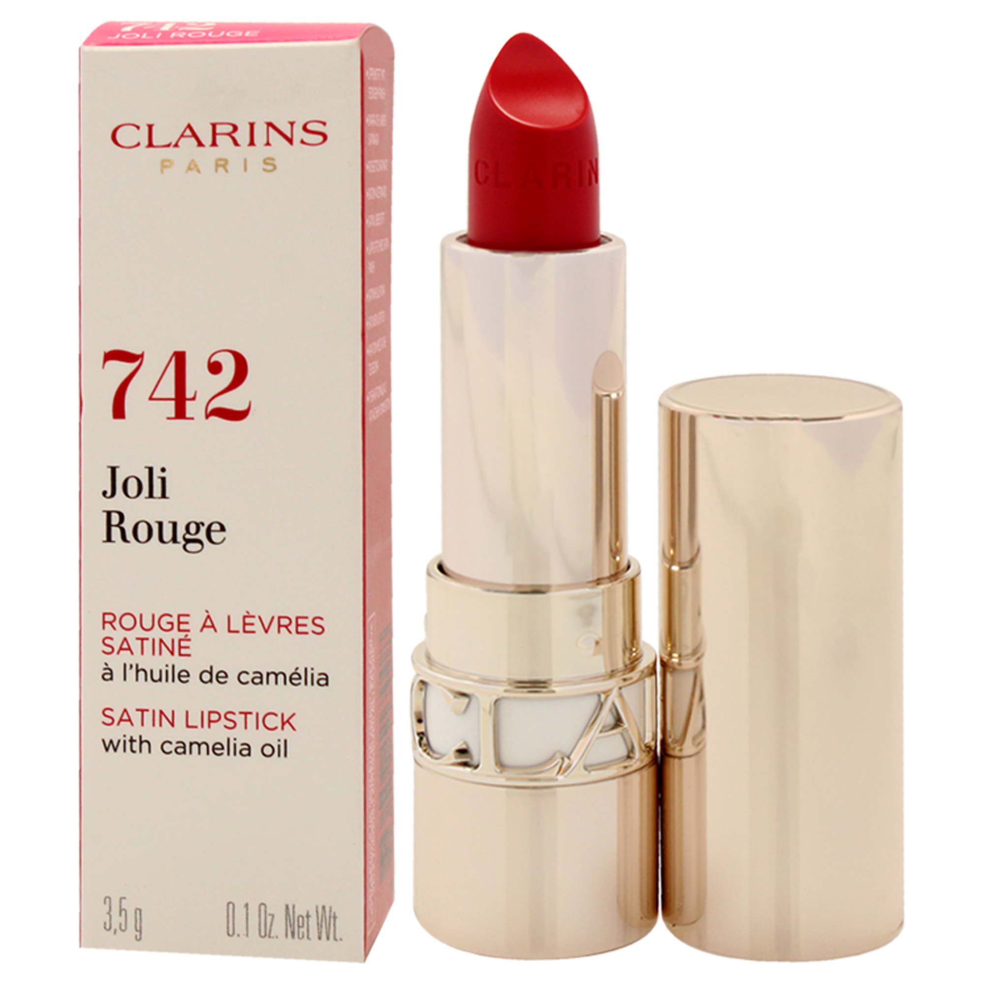 Foto 5 pulgar | Lápiz Labial Clarins Joli Rouge Satin 742 Para Mujer, 3 Ml - Venta Internacional.