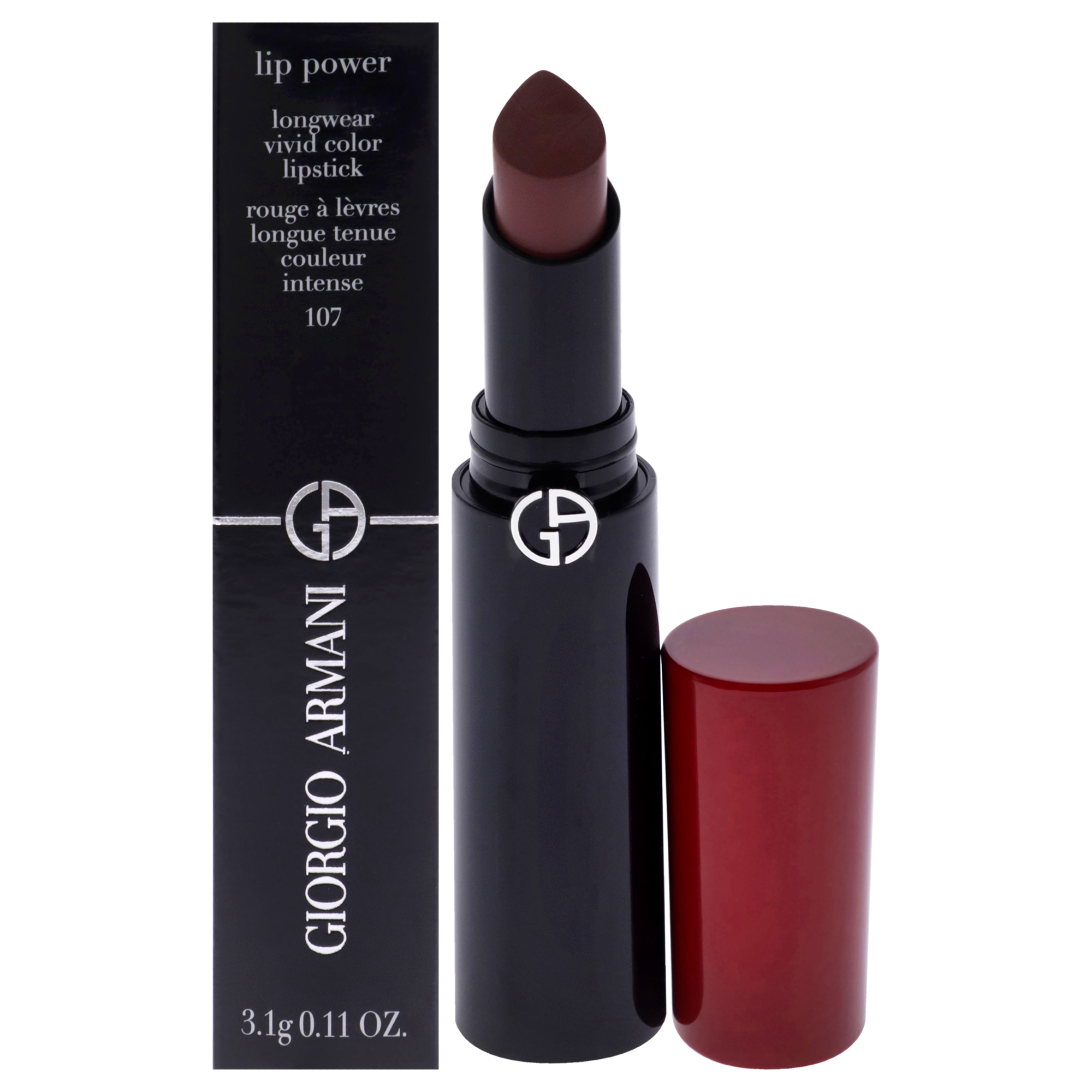 Foto 2 pulgar | Barra De Labios Giorgio Armani Lip Power Longwear 107 - Venta Internacional.