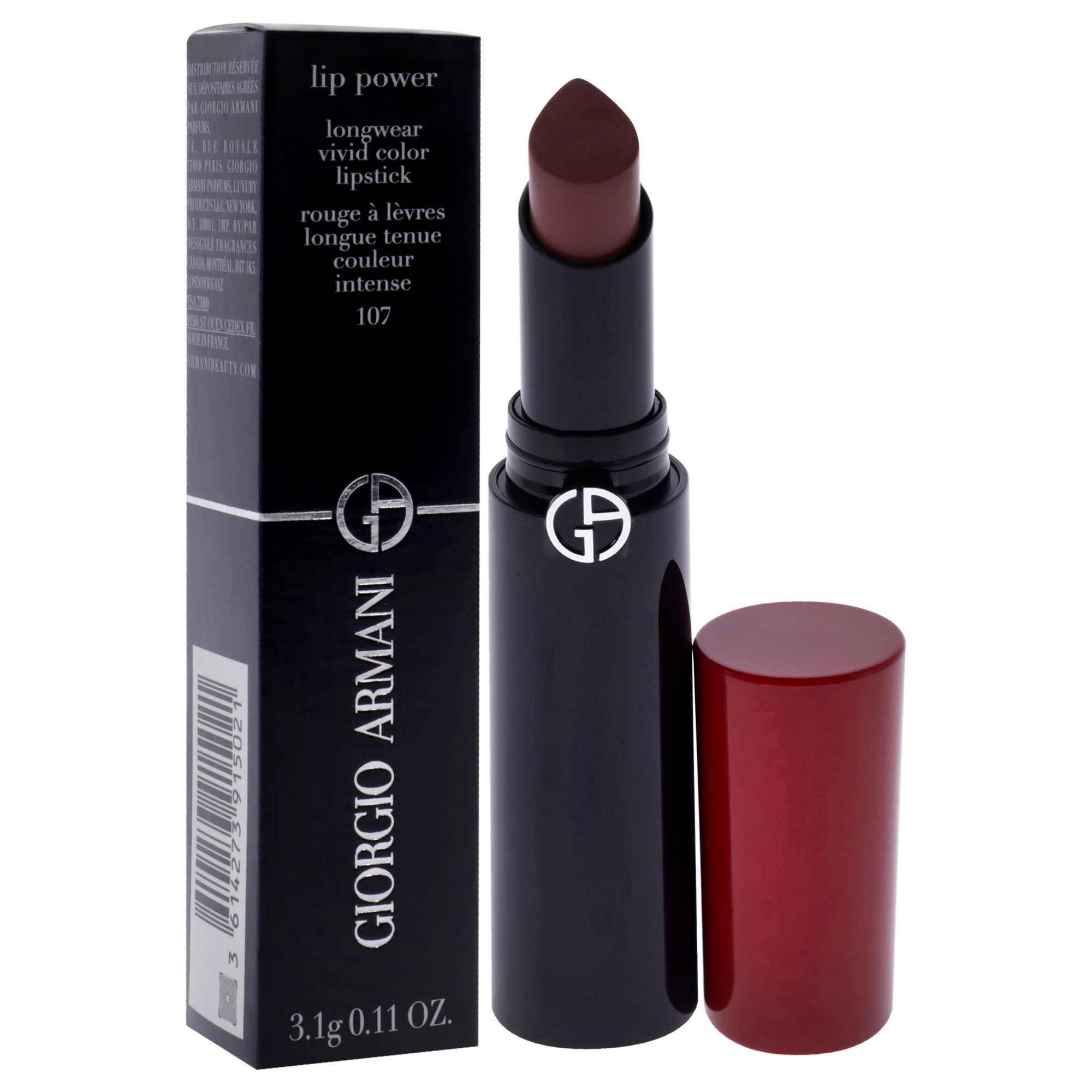 Foto 4 pulgar | Barra De Labios Giorgio Armani Lip Power Longwear 107 - Venta Internacional.