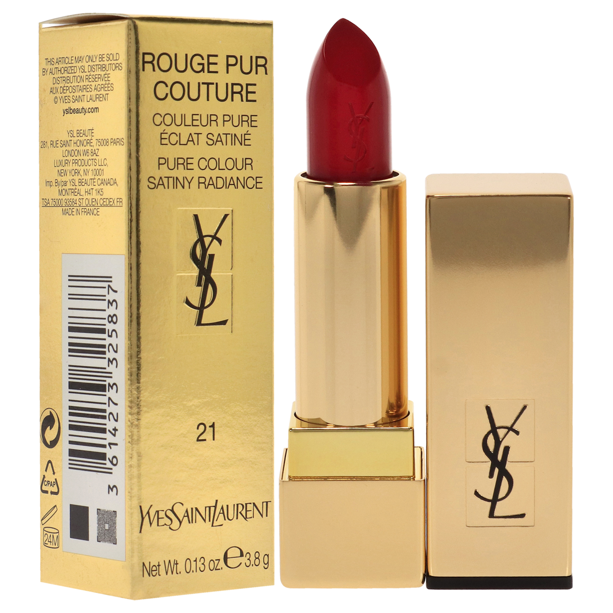 Foto 4 pulgar | Lápiz Labial Yves Saint Laurent Rouge Pur Couture Colour 21 3,8 M - Venta Internacional.