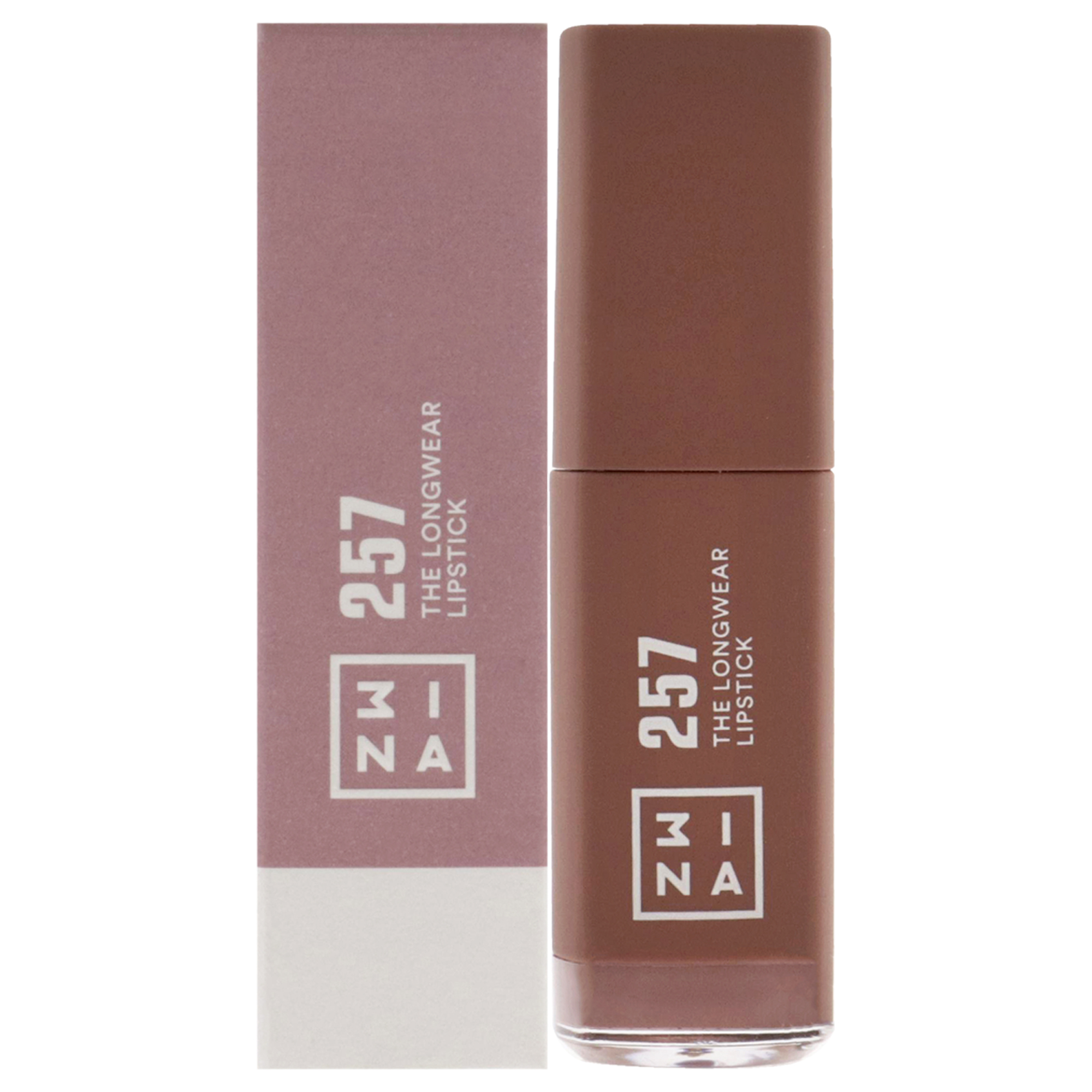 Lápiz Labial 3ina Longwear 257, Color Rojo Vino, 5,9 Ml, Impecable, Mate - Venta Internacional.