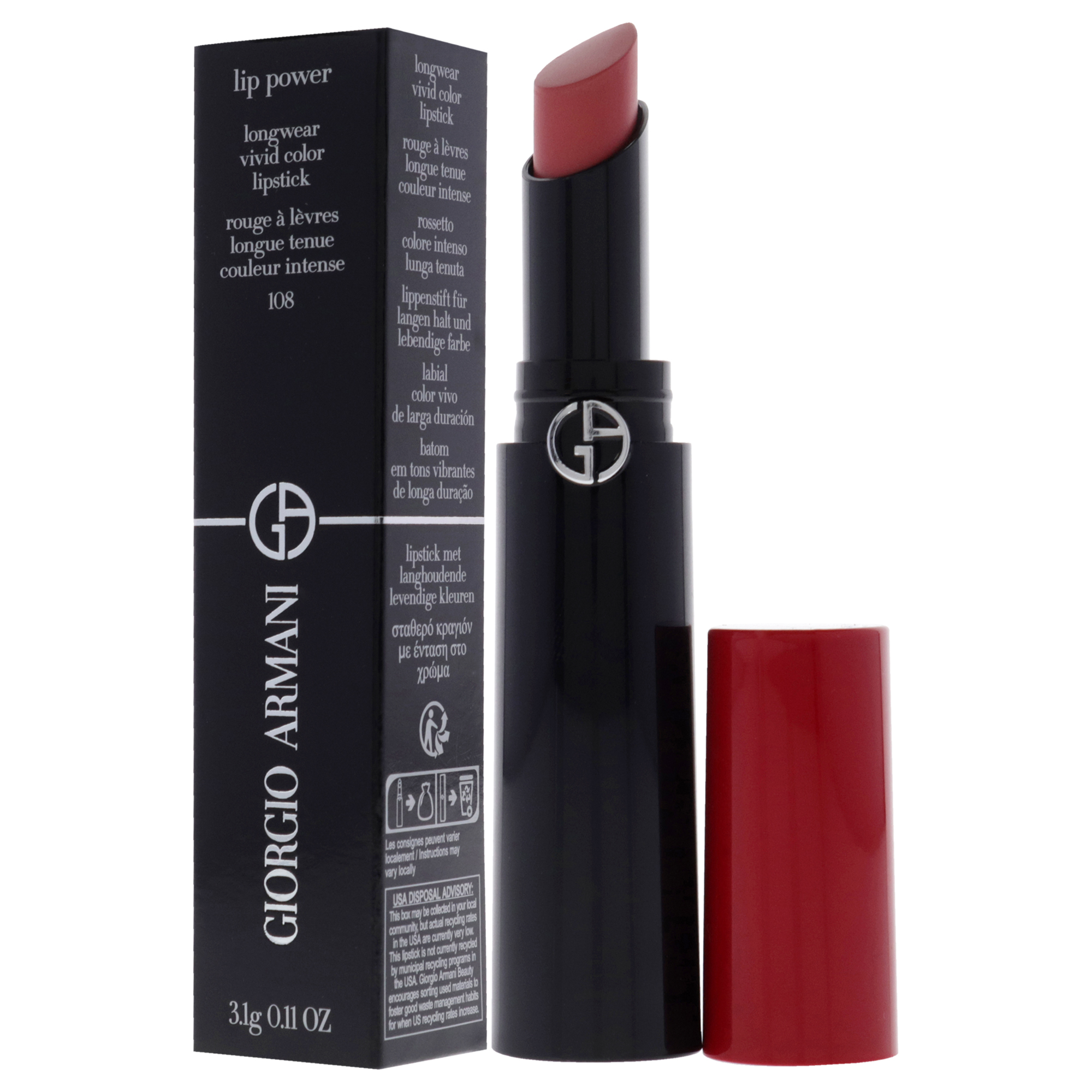 Foto 5 pulgar | Labial Giorgio Armani Vivid 108 In Love-Venta Internacional