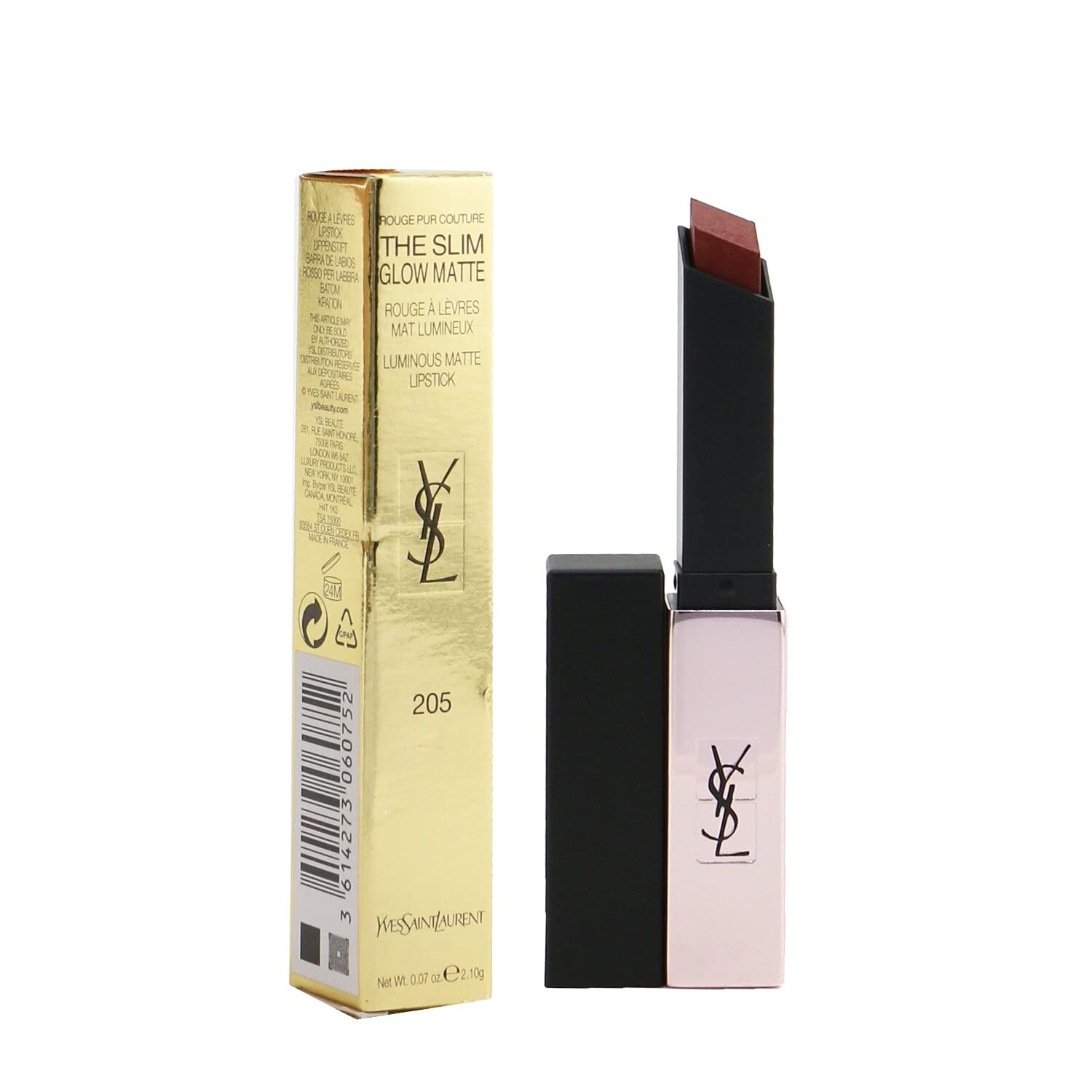 Foto 3 pulgar | Maquillaje De Labios Yves Saint Laurent Slim Glow Matte 205 Secret Rosewood - Venta Internacional.