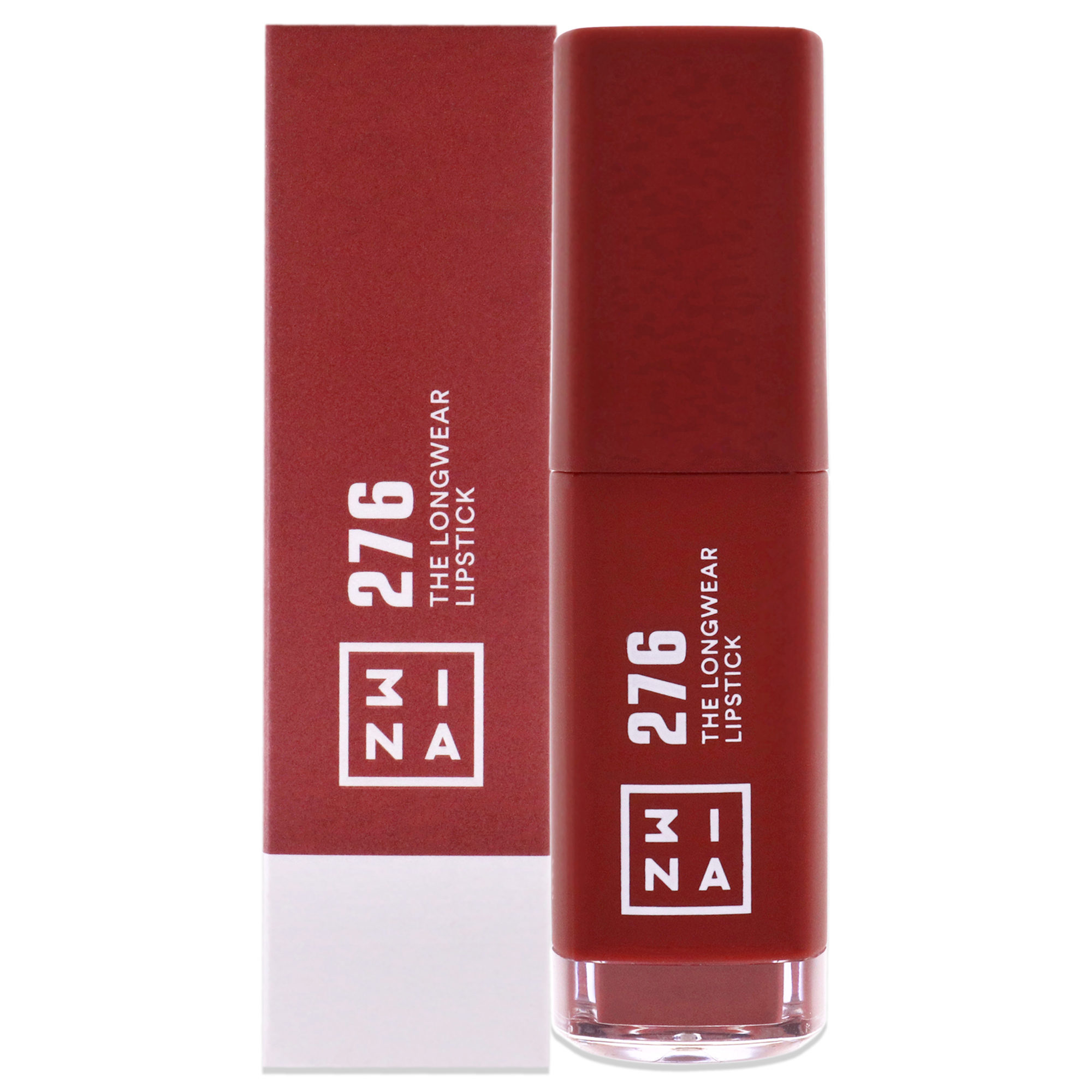 Lápiz Labial 3ina Longwear 276, Marrón Castaño, Acabado Mate, 8h - Venta Internacional.