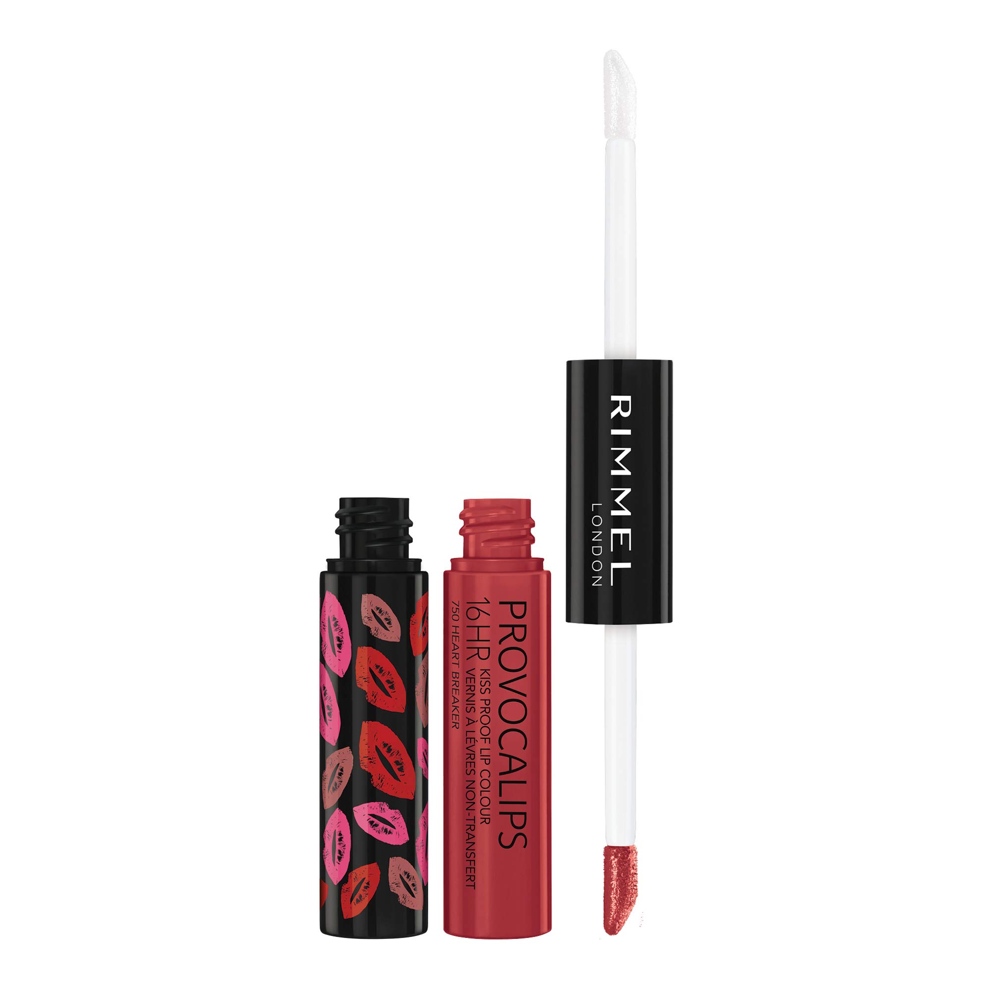 Lápiz Labial Rimmel London Provocalips, 16 Horas, A Prueba De Besos, 750 Corazones - Venta Internacional.