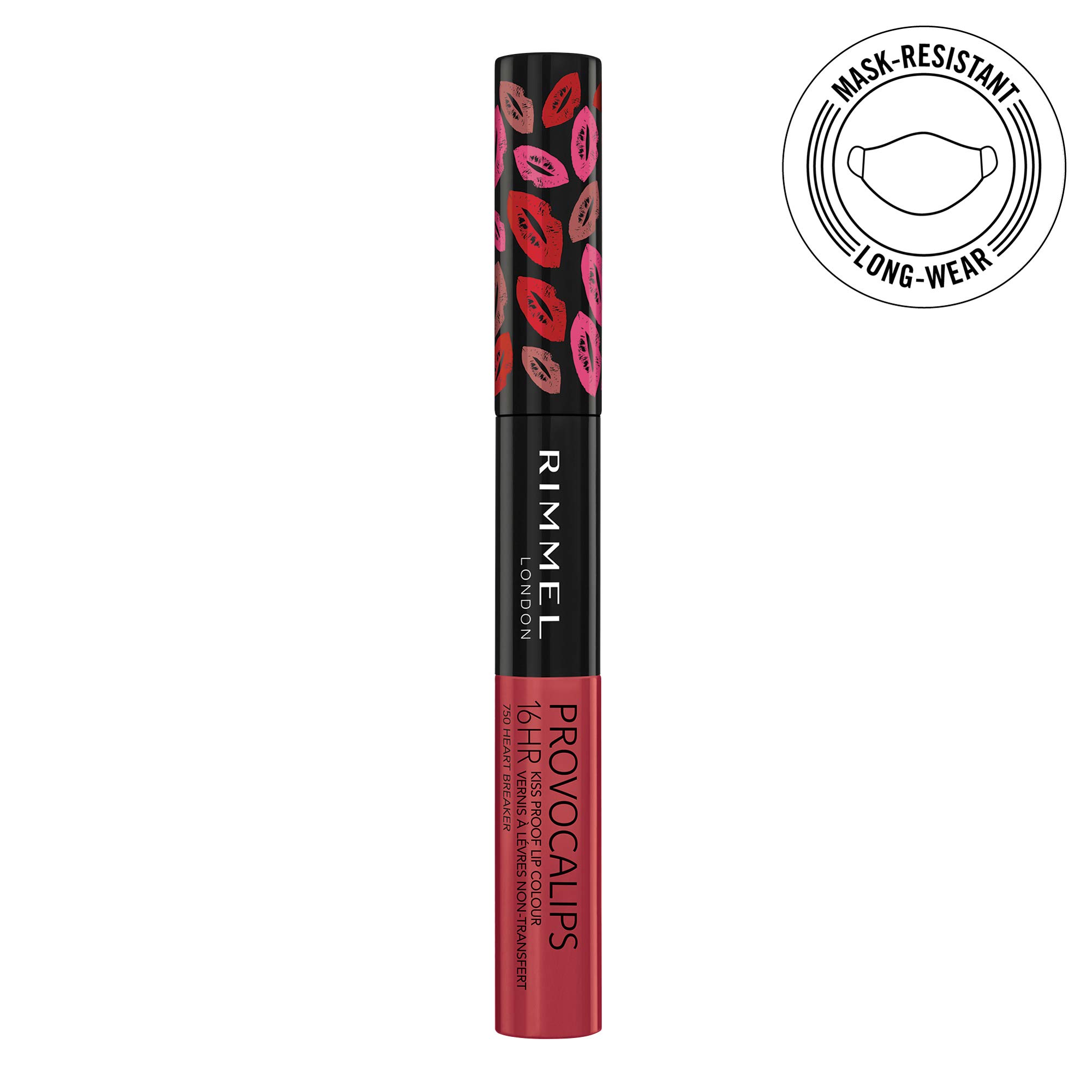 Foto 3 pulgar | Lápiz Labial Rimmel London Provocalips, 16 Horas, A Prueba De Besos, 750 Corazones - Venta Internacional.