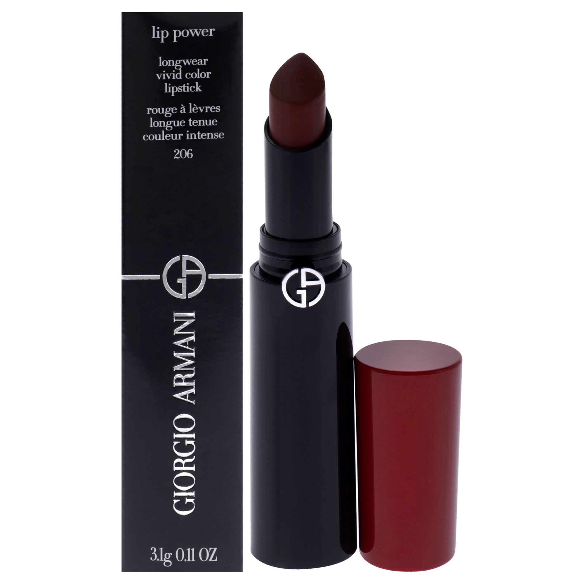 Barra De Labios Giorgio Armani Longwear Vivid 206 Cedar - Venta Internacional.