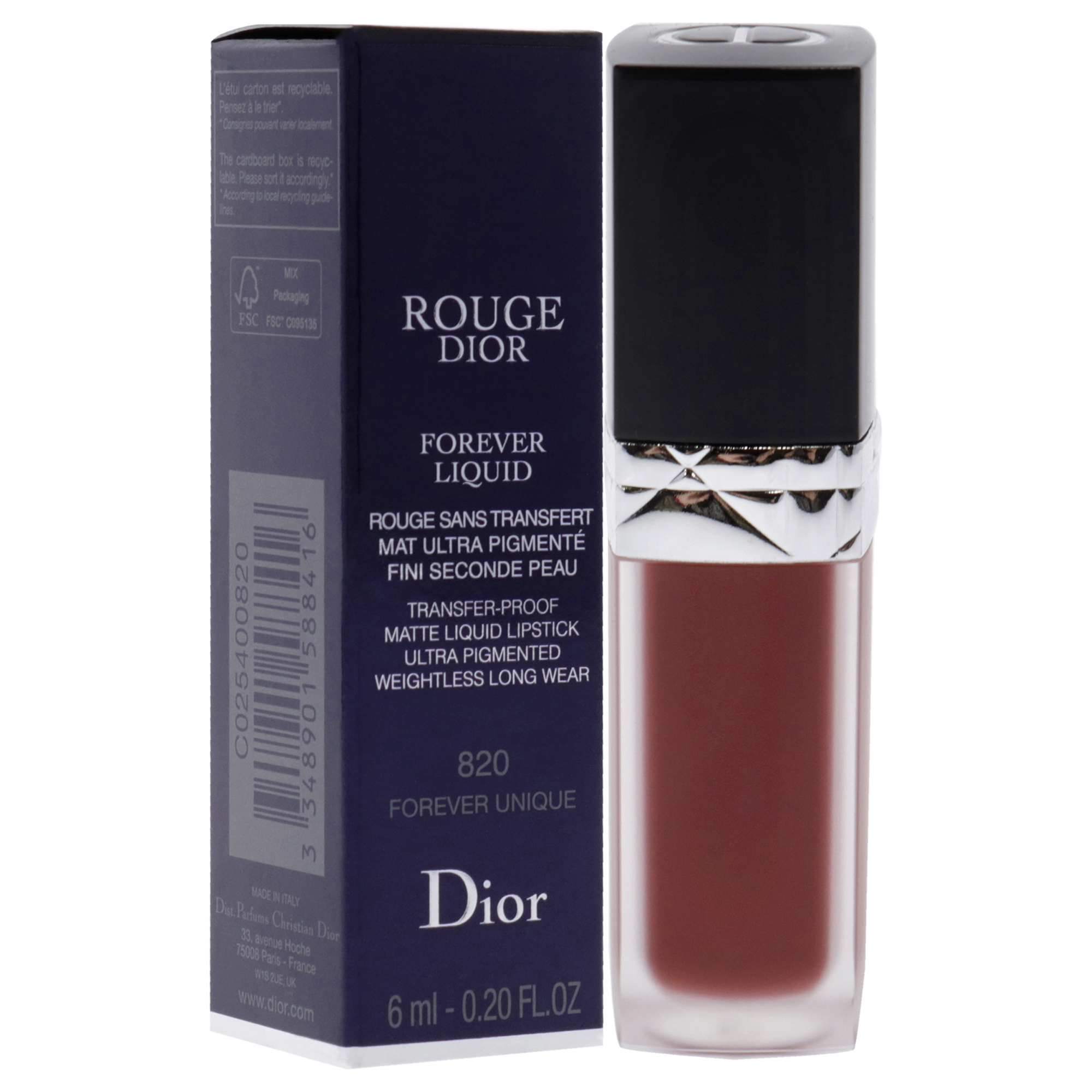 Foto 4 pulgar | Líquido Mate Rouge Dior Forever, 820 Forever Unique, 0.2 Oz - Venta Internacional.