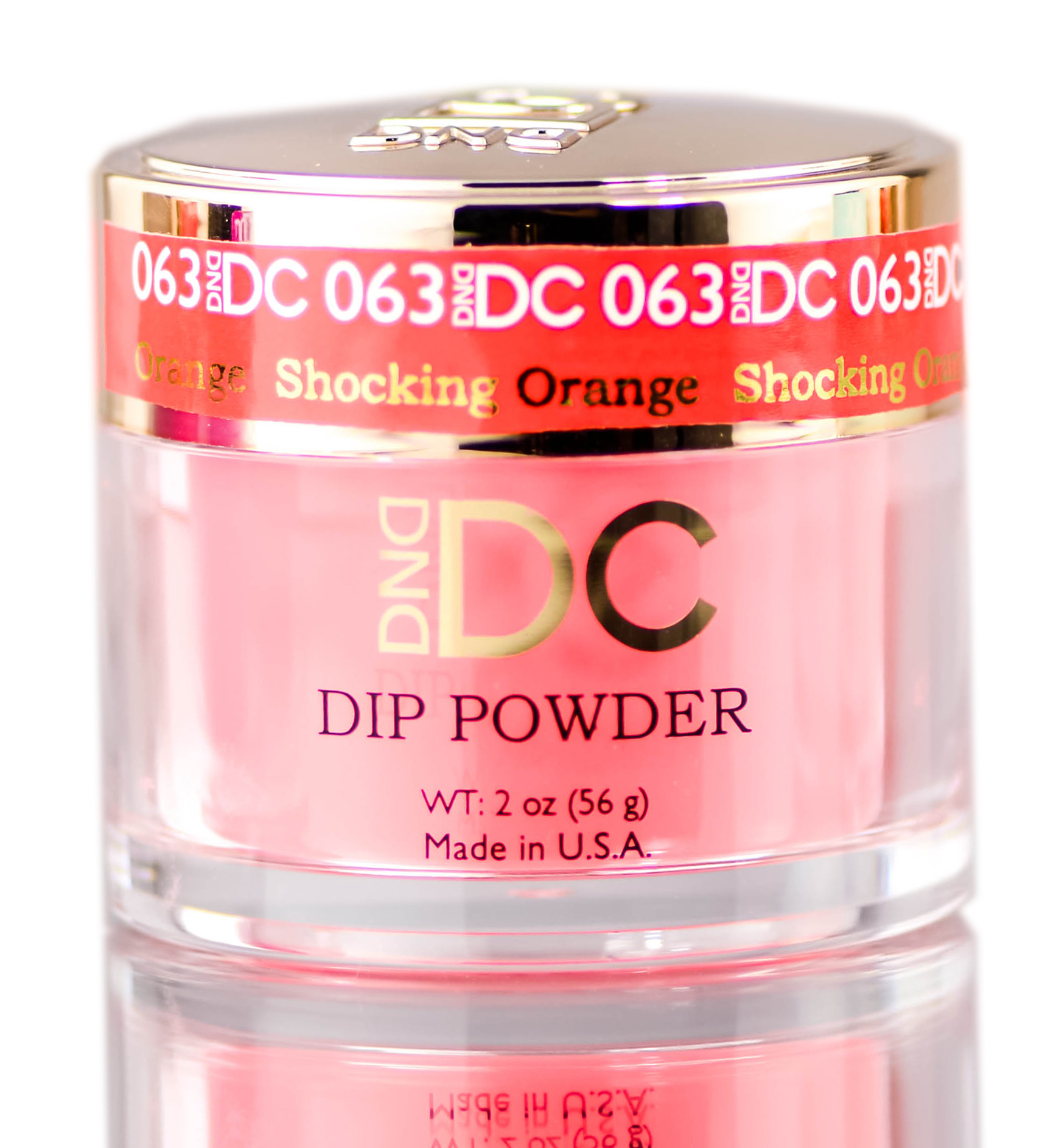 Dip Powder Dnd Dc Shocking Orange (063) Para Uñas - Venta Internacional.