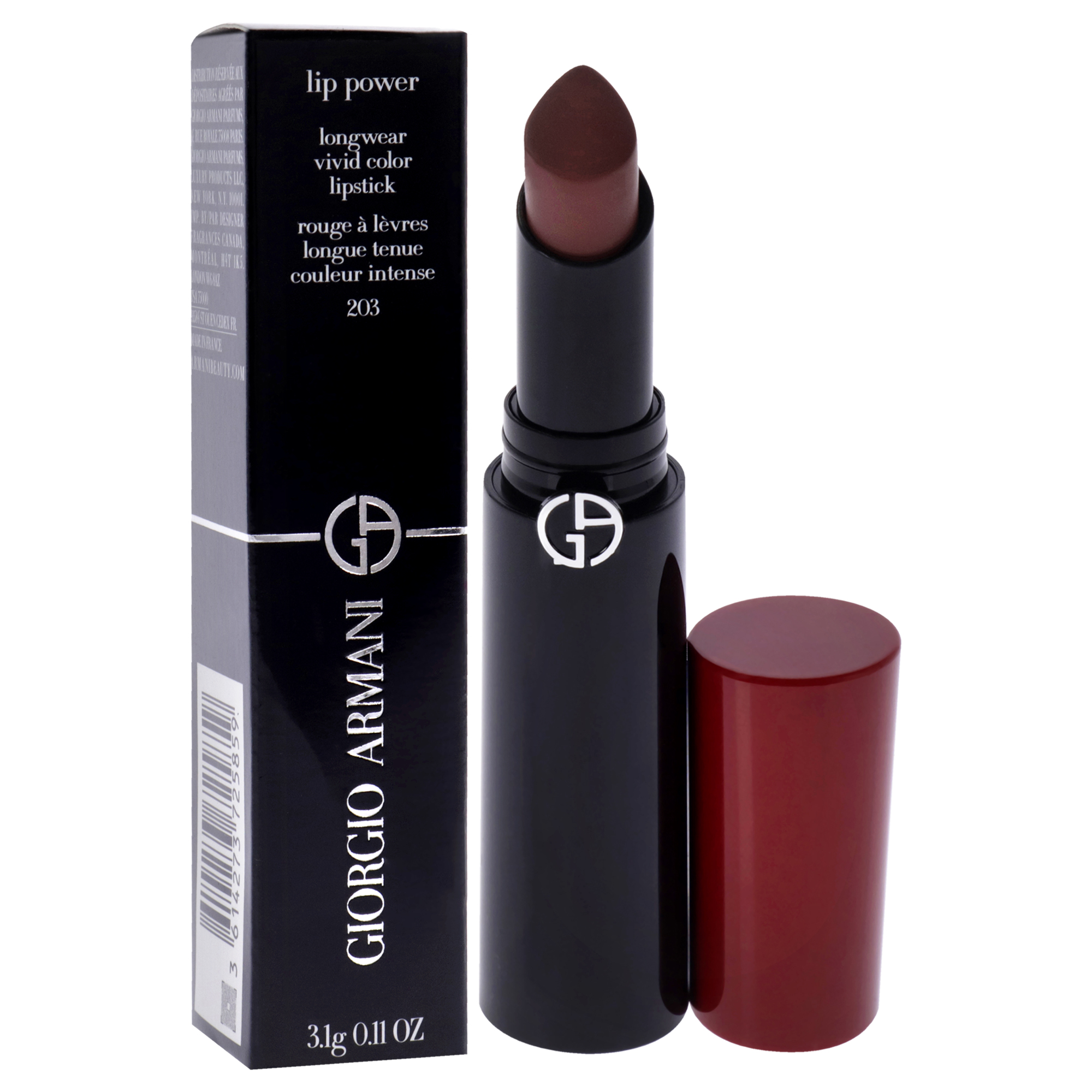 Foto 4 pulgar | Barra De Labios Giorgio Armani Lip Power Longwear 203 Vivid Color - Venta Internacional.